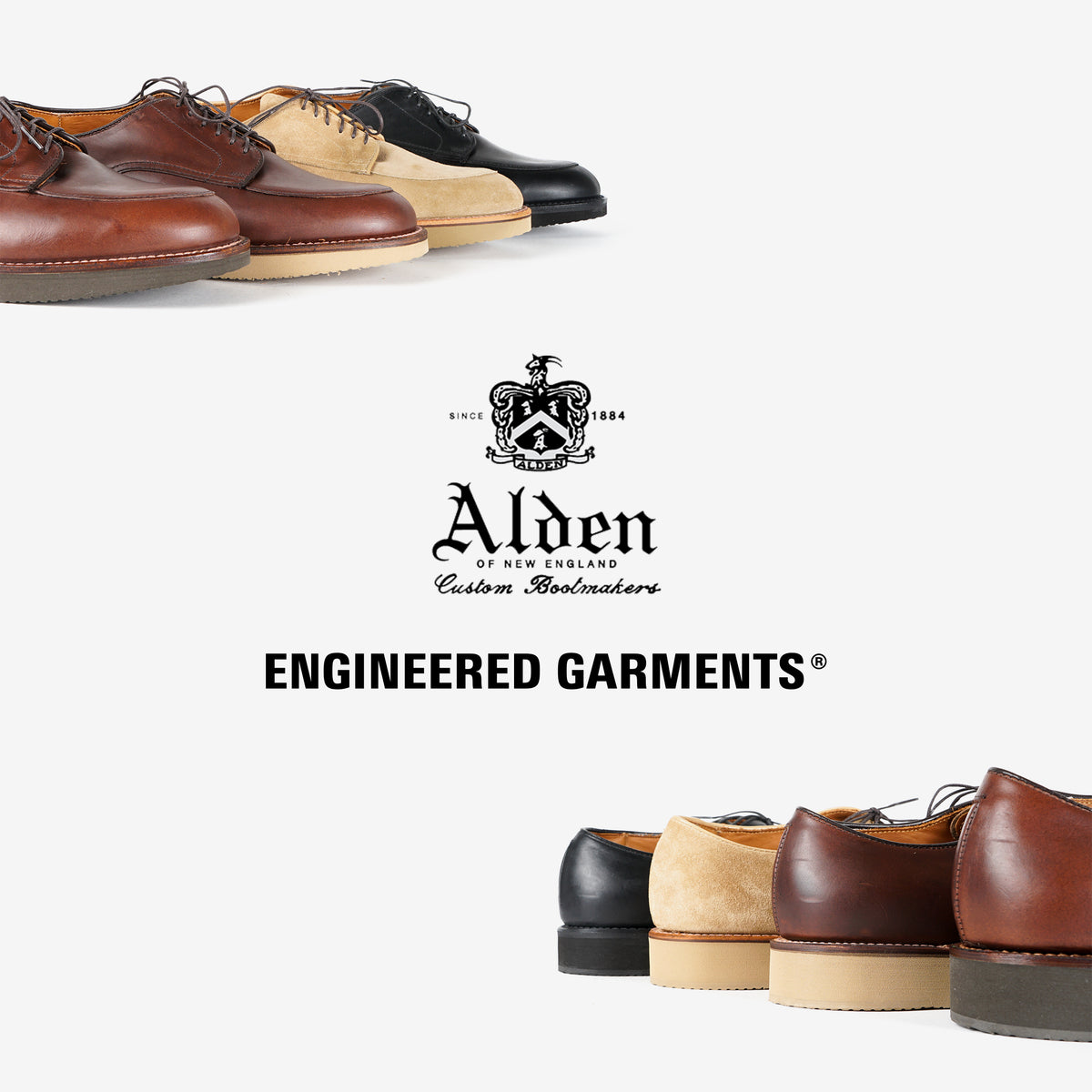 Engineered Garments x Alden Algonquin Blucher - Tan Suede - D