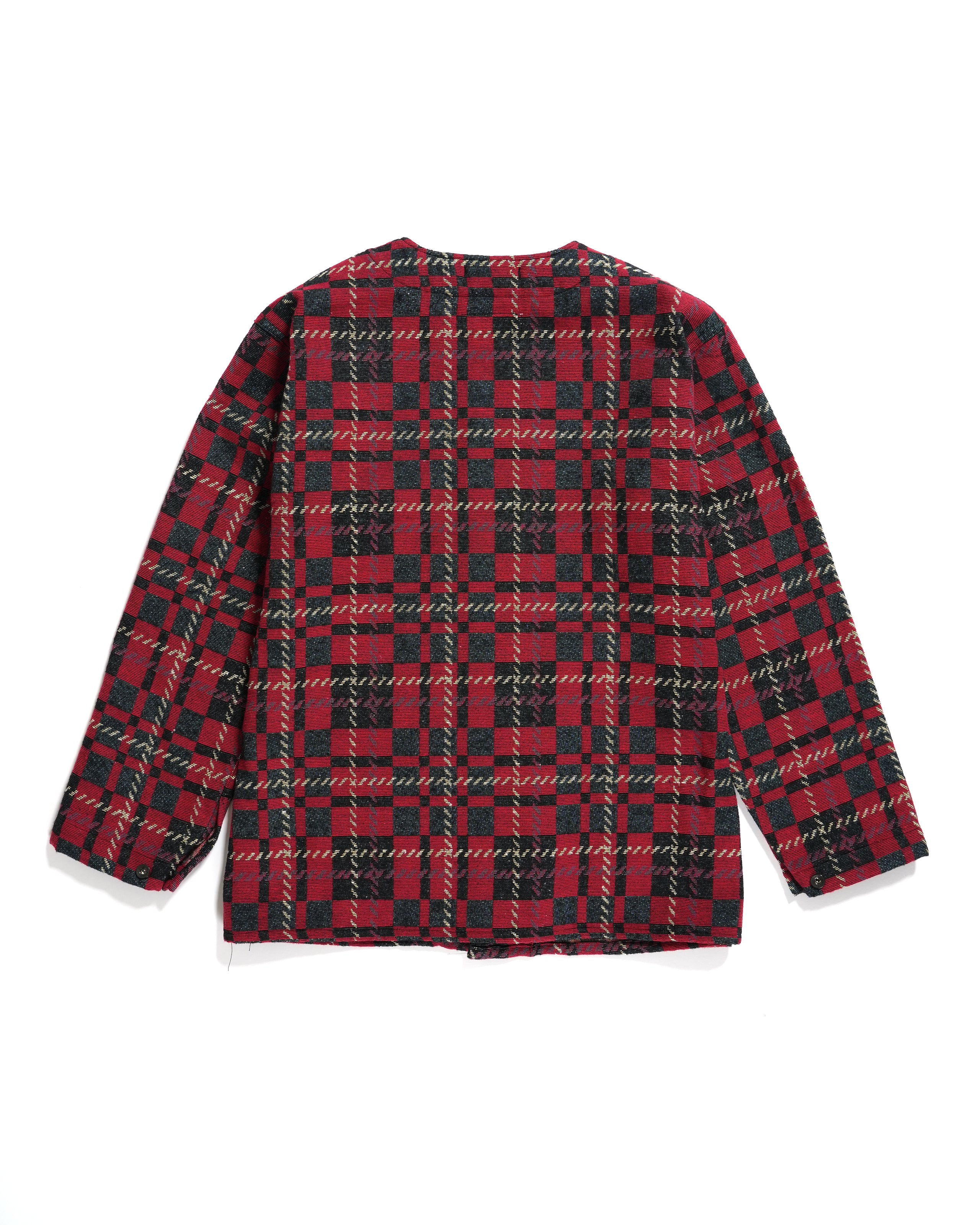 Engineer Jacket - Red / Charcoal Old Plaid Jacquard