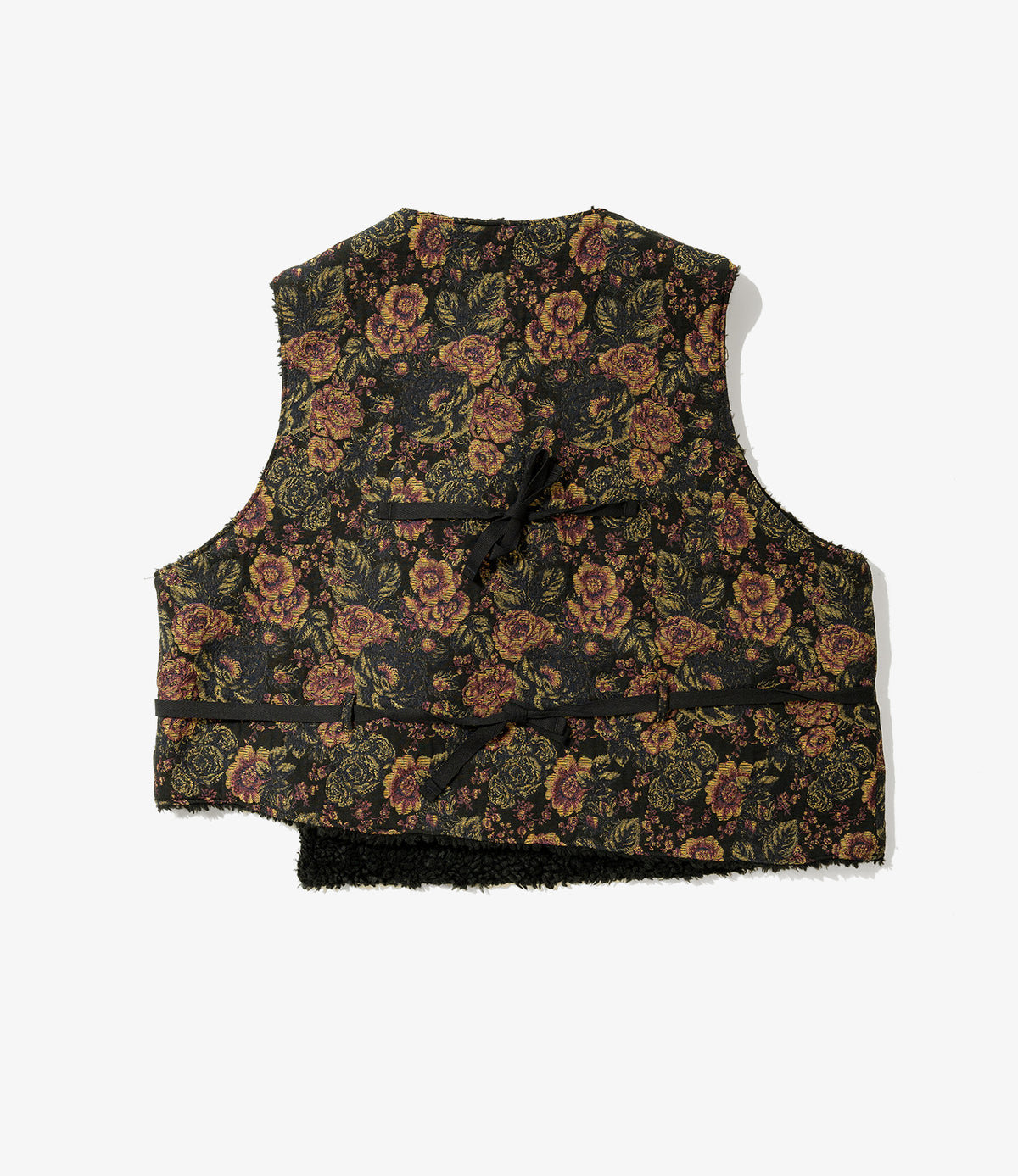 Over Vest - Black/Gold CP Floral Jacquard | Nepenthes New York