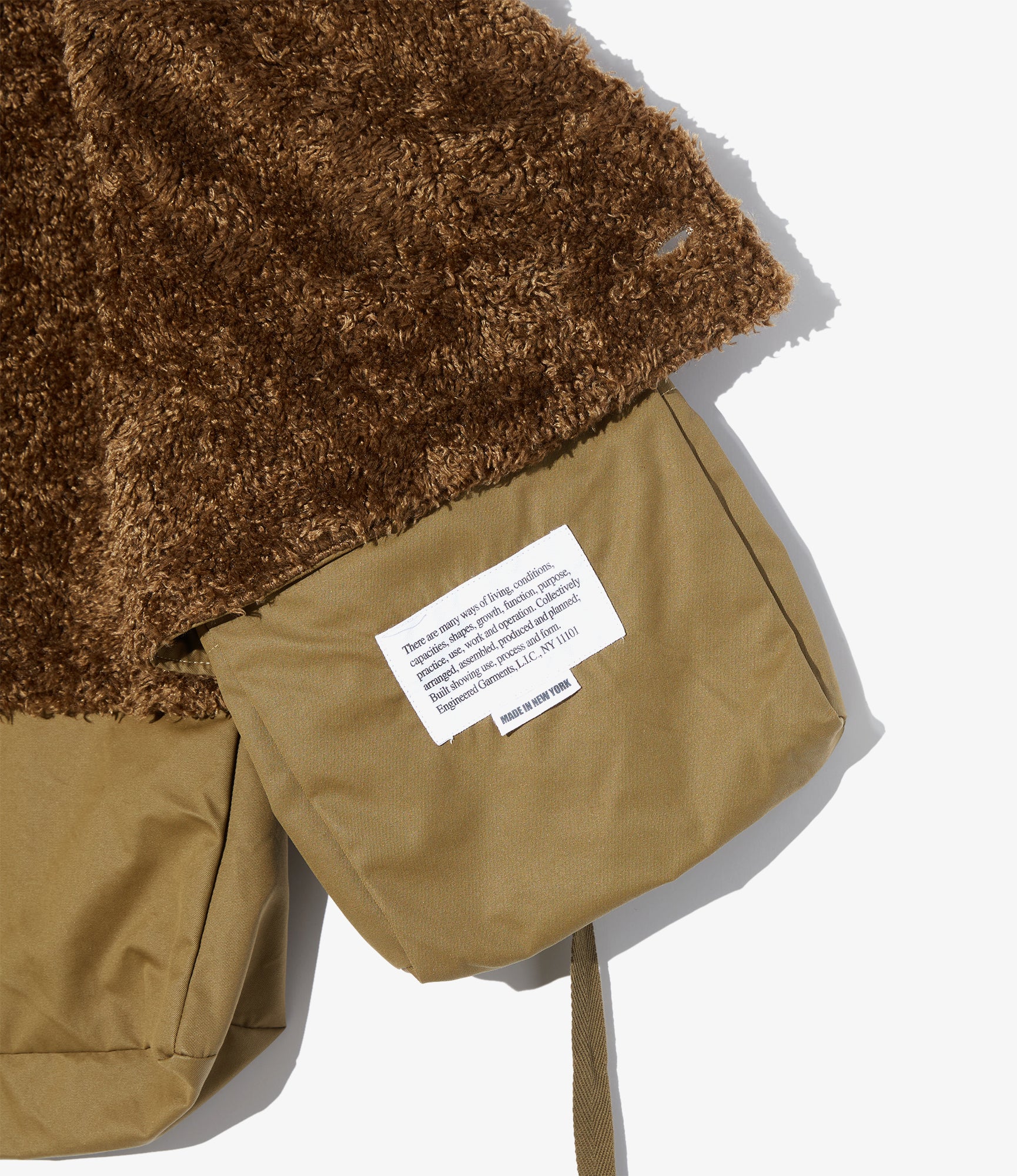 Engineered Garments - Fowl Vest - Khaki Coated Nyco Twill