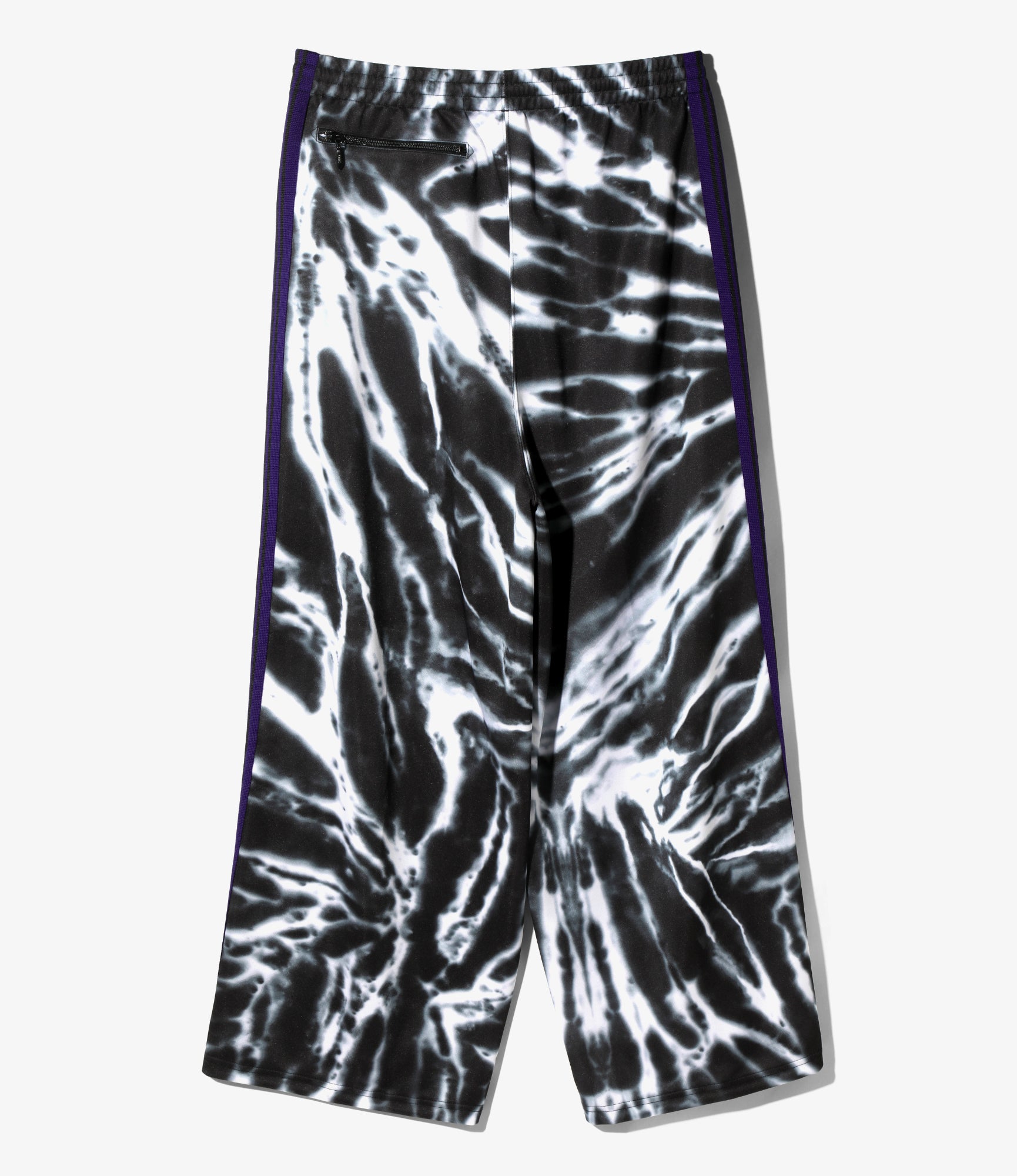 Nepenthes Exclusive - H.D. Track Pant - Black - Poly Smooth / Tie Dye Printed