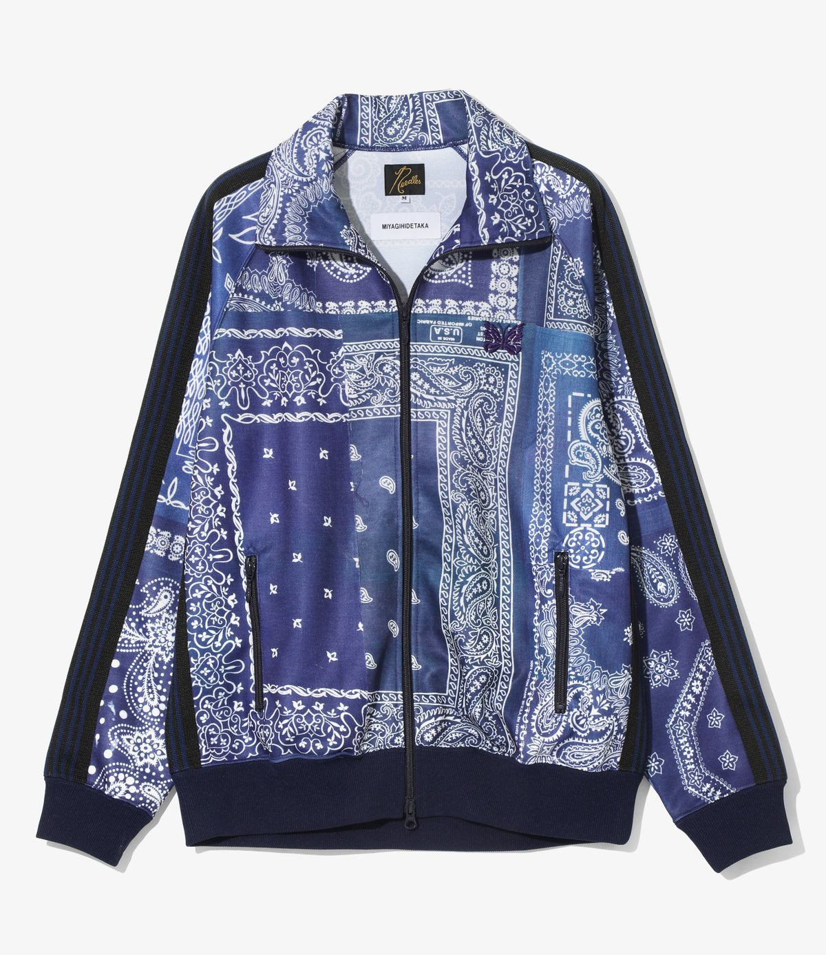 Track Jacket - Navy - Bandana Print | Nepenthes New York