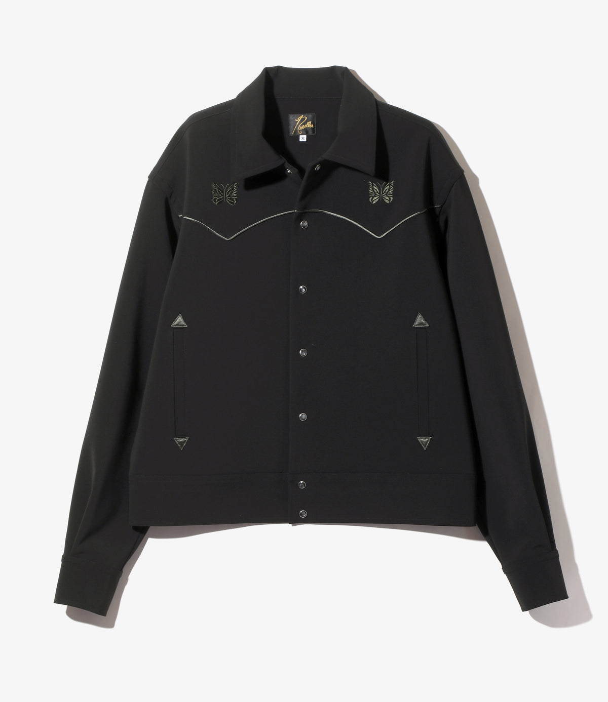 Piping Cowboy Jacket - Black - PE/PU Double Cloth | Nepenthes New York