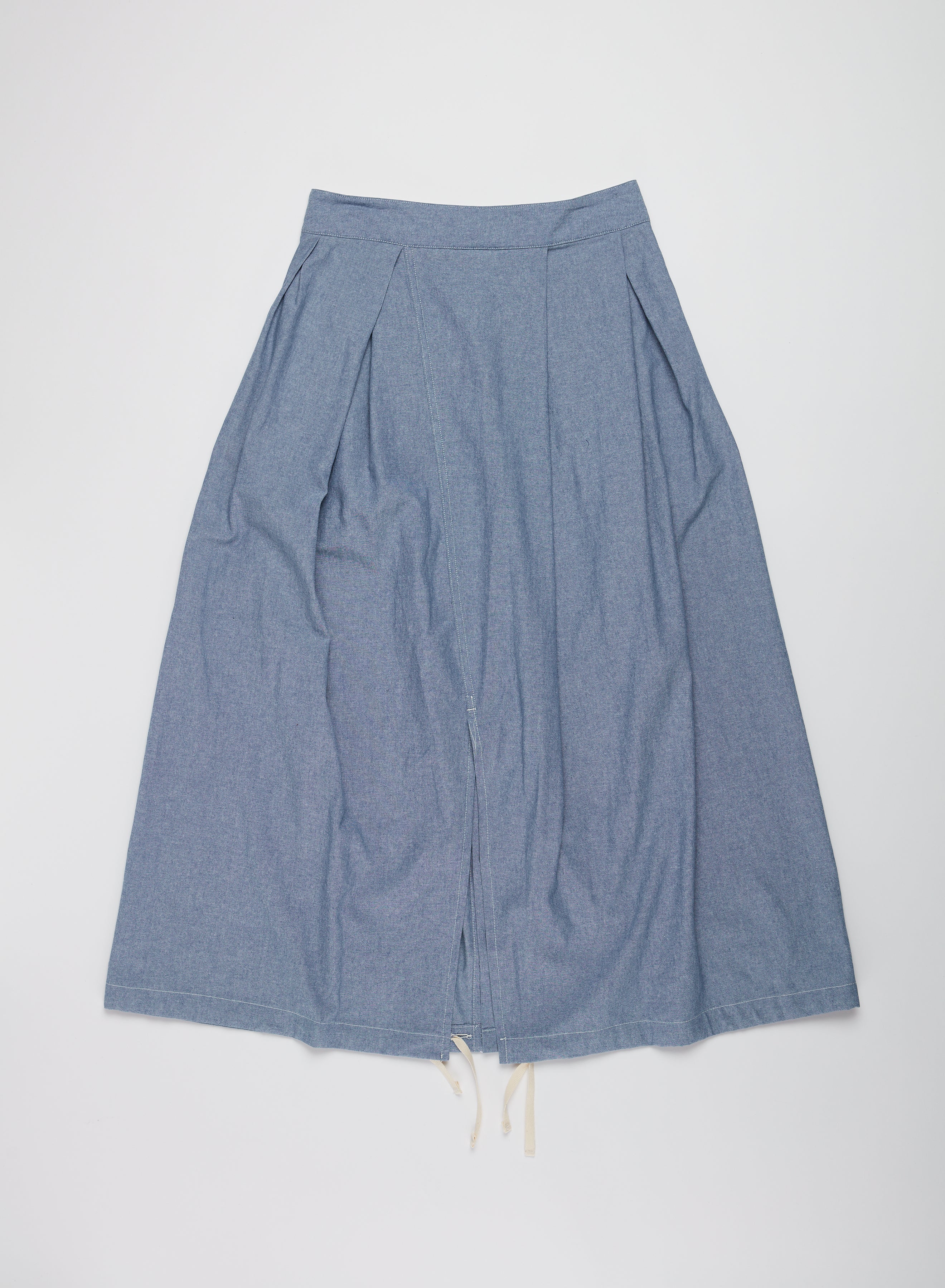 Tuck Skirt - Lt. Blue 4.5oz Cotton Chambray