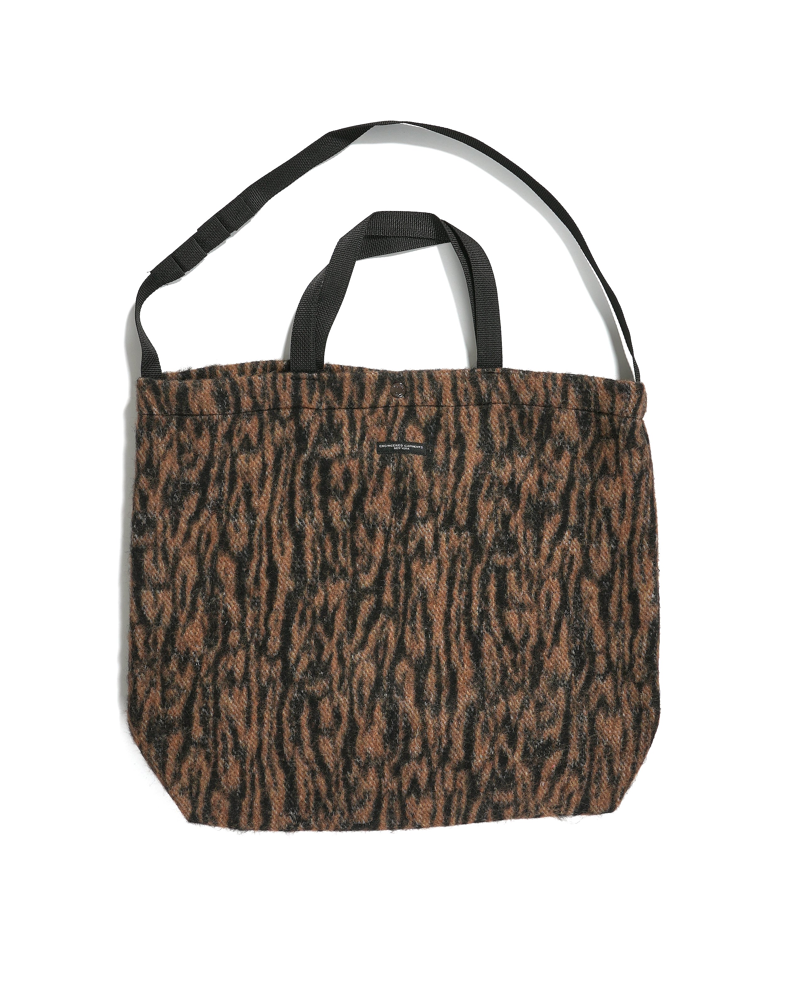 Carry All Tote - Brown Acrylic Poly Bark Jacquard