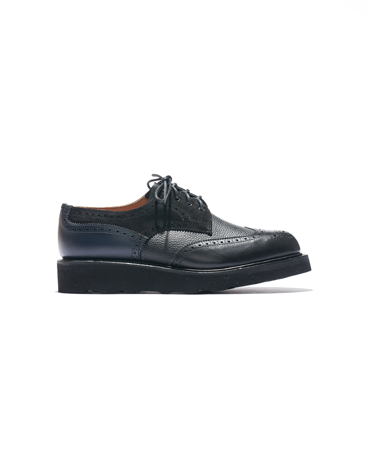 Administratrix - Black, Flexible brogue shoe