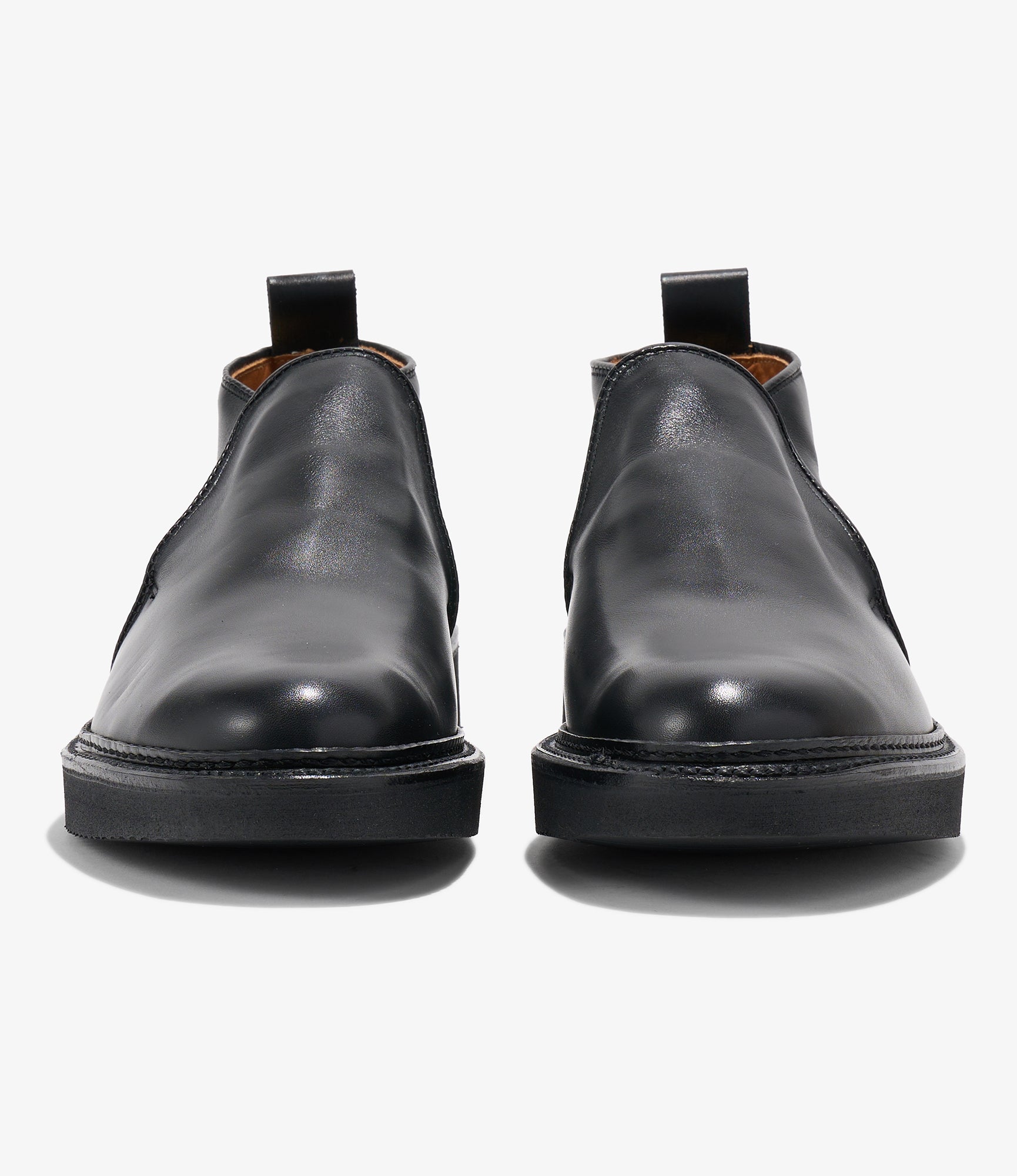 Engineered Garments x Alden - Slip-on Chukka Boot - Black Calfskin