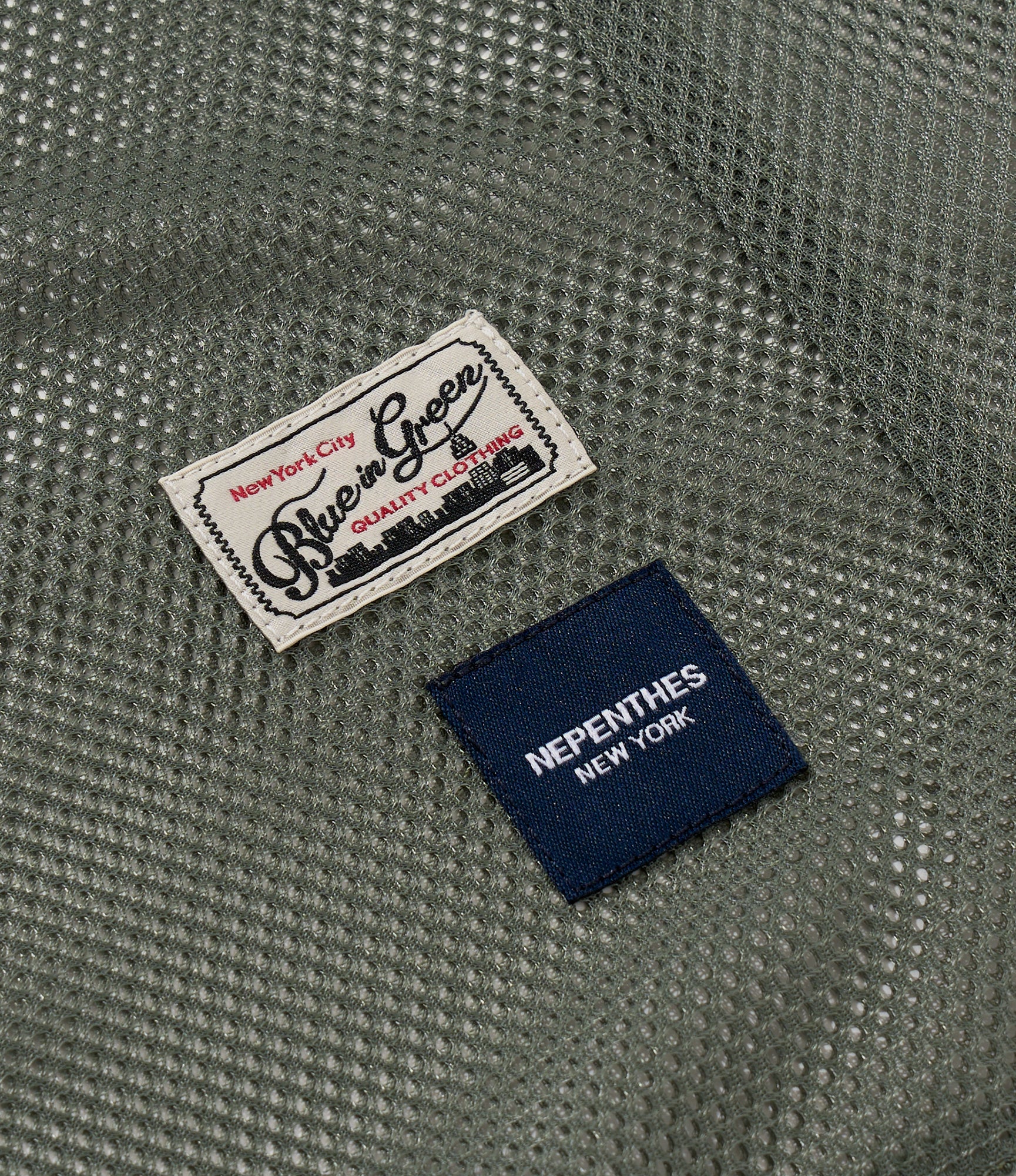 Mesh Parka for NNY x Blue in Green - Olive Polyester Mesh