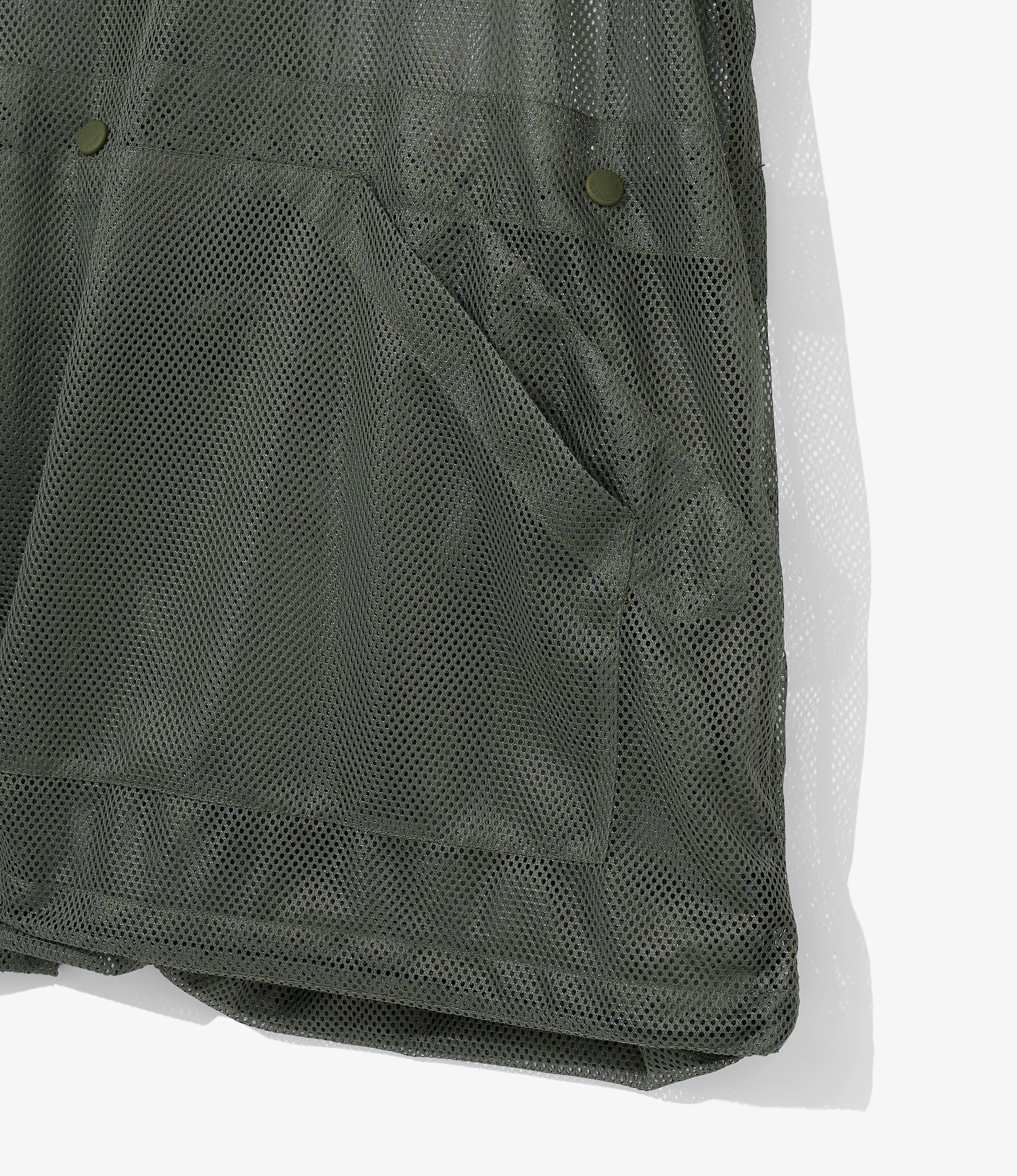 Mesh Parka for NNY x Blue in Green - Olive Polyester Mesh