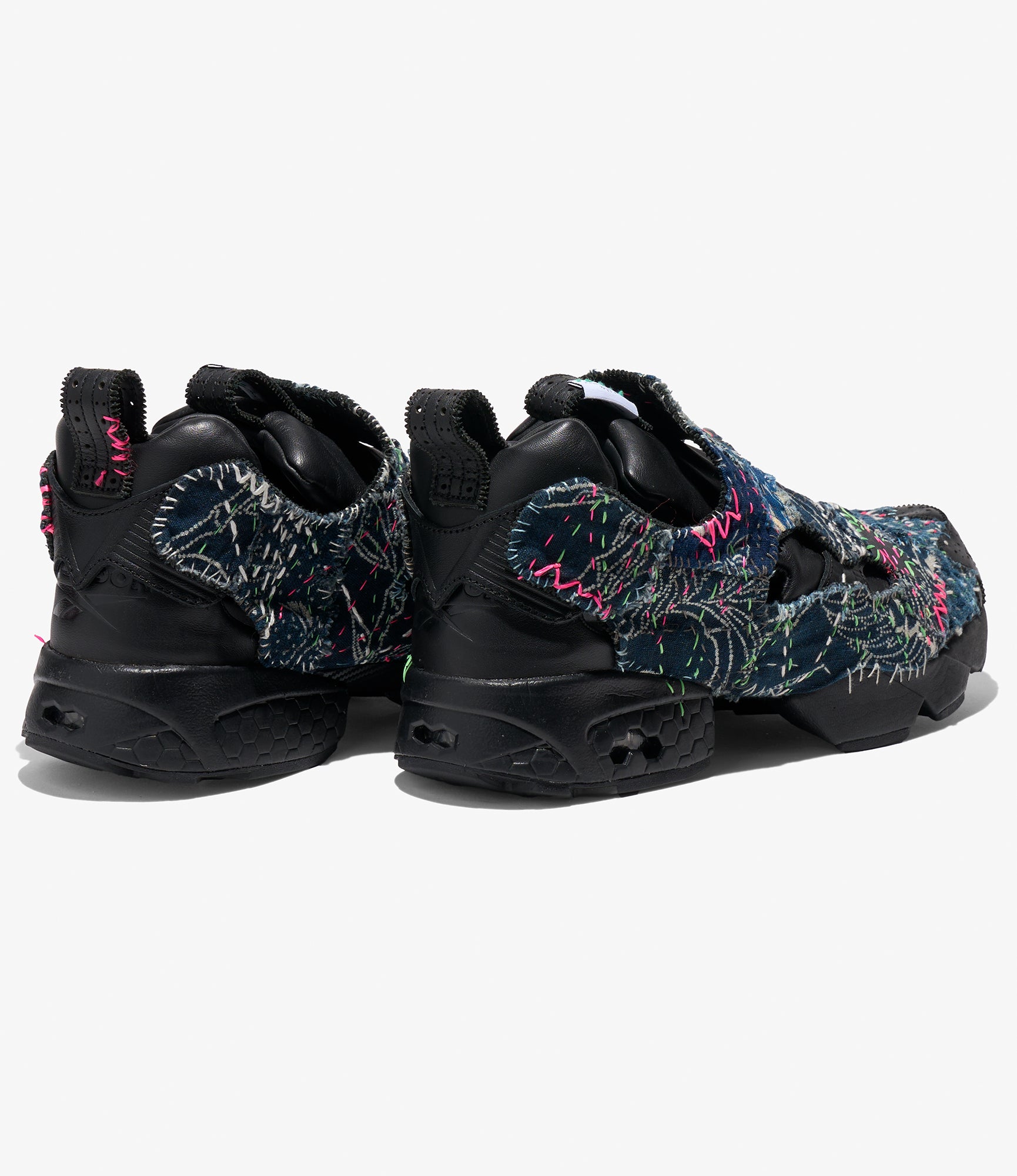 EG x JUNALE - Black Sashiko Reebok Instapump Fury 94