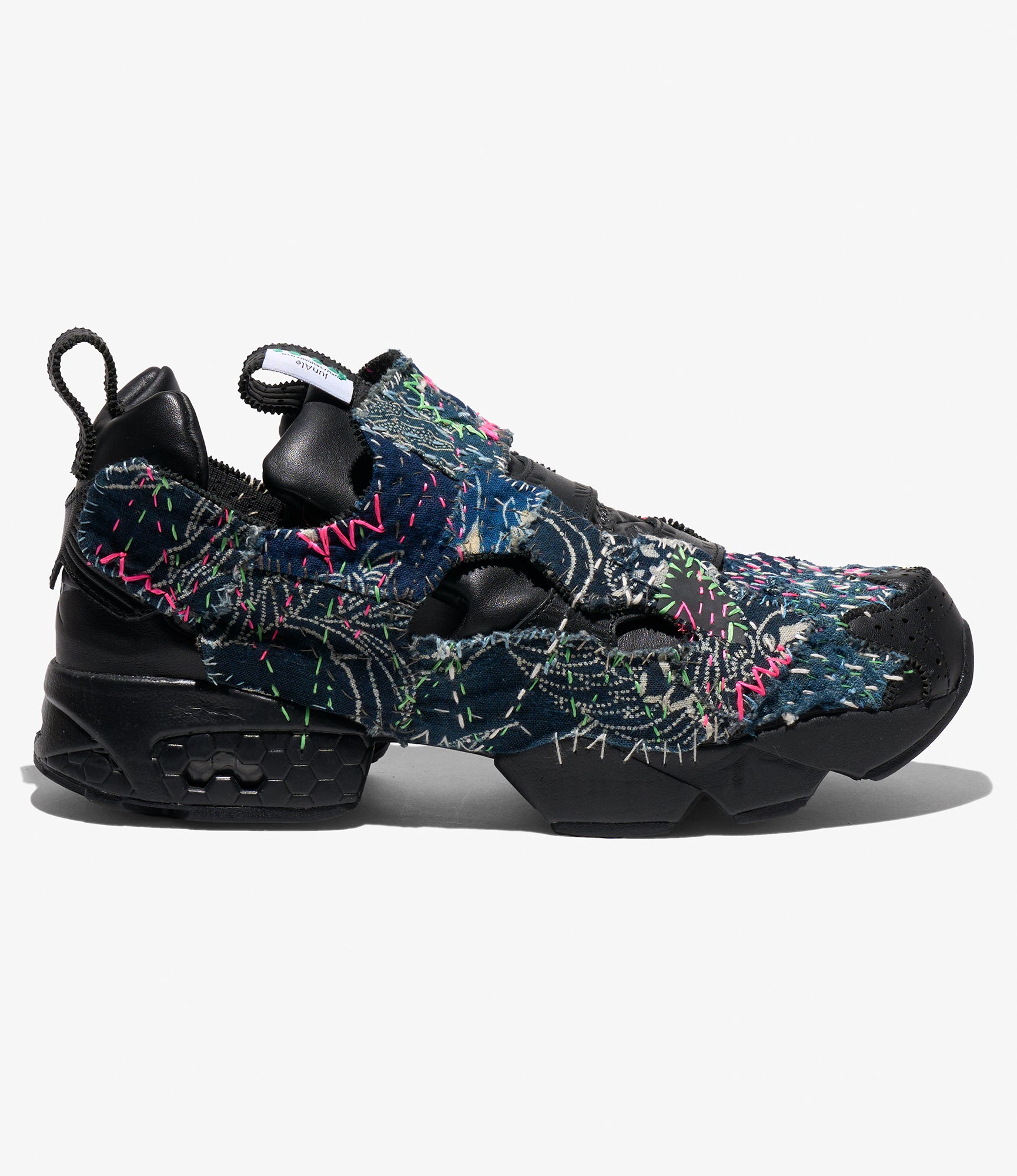 EG x JUNALE - Black Sashiko Reebok Instapump Fury 94