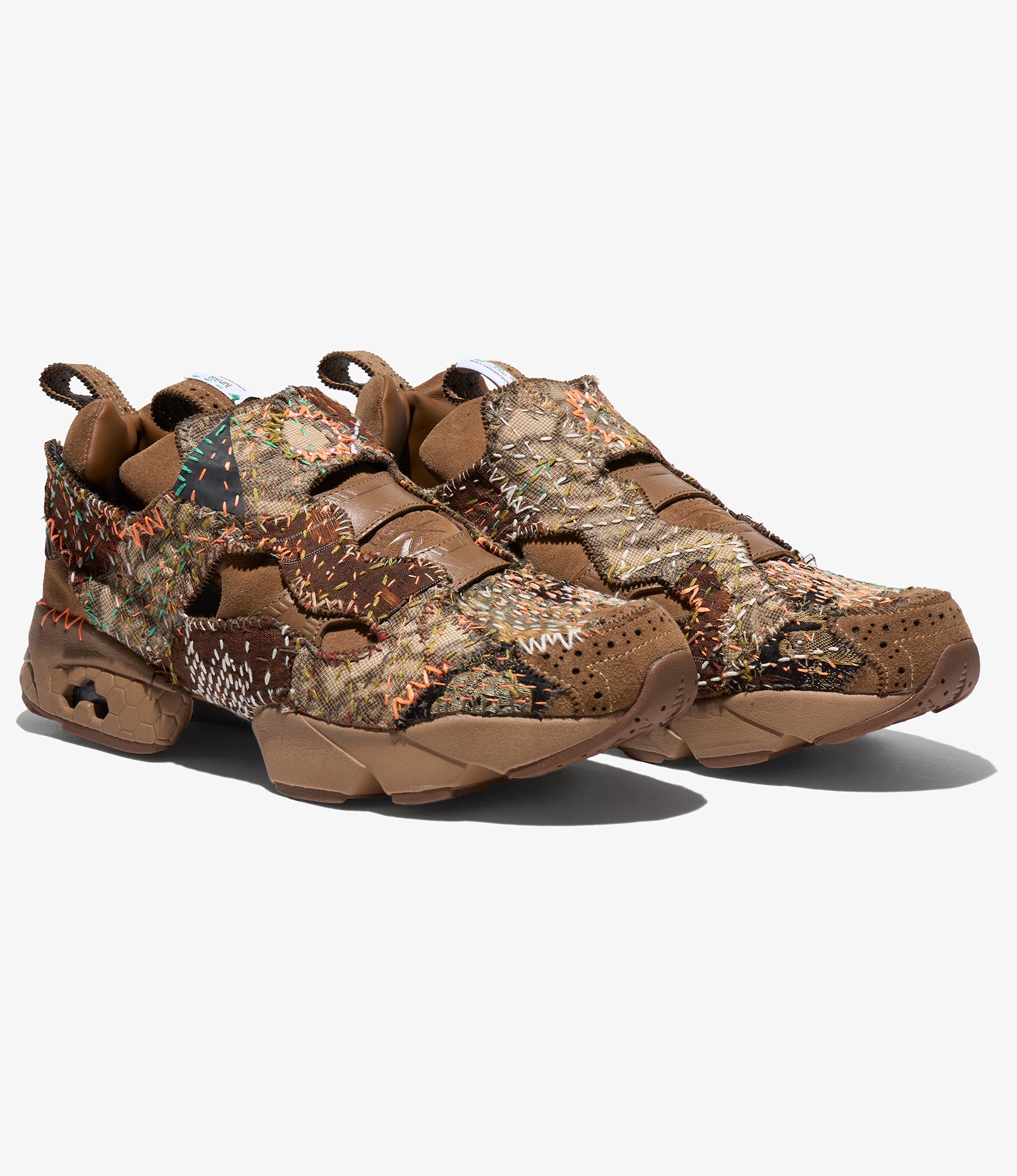 EG x JUNALE - Brown Sashiko Reebok Instapump Fury 94
