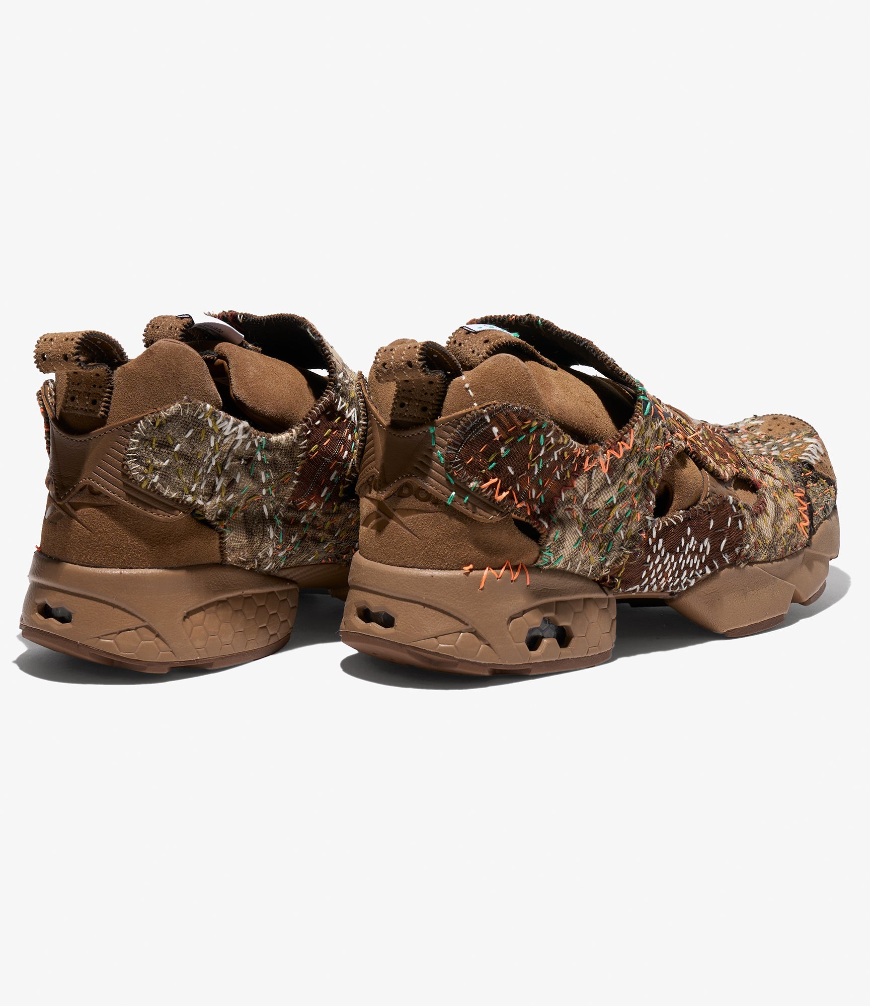 EG x JUNALE - Brown Sashiko Reebok Instapump Fury 94