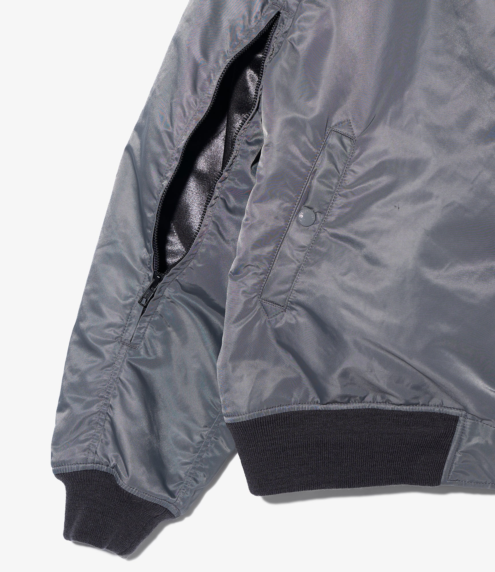 Engineered Garments x Hamilton - LL Jacket - Gunmetal Flight Satin Nylon