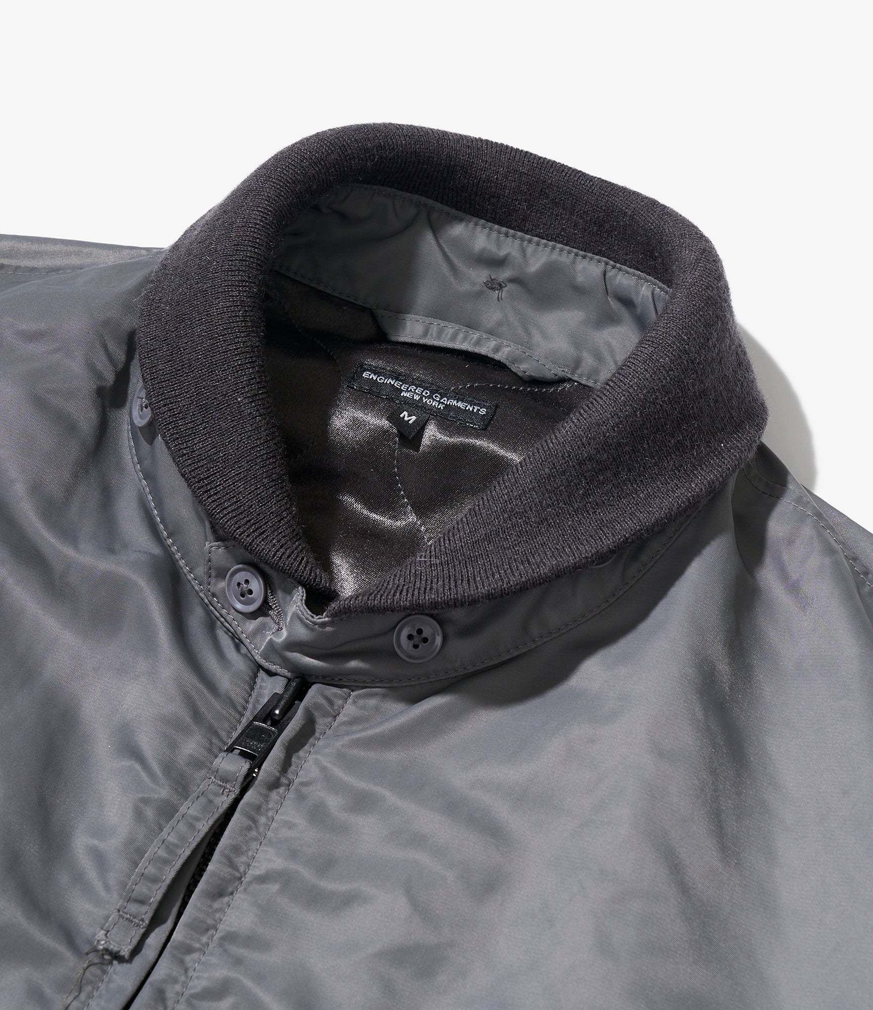 Engineered Garments x Hamilton - LL Jacket - Gunmetal Flight Satin Nylon