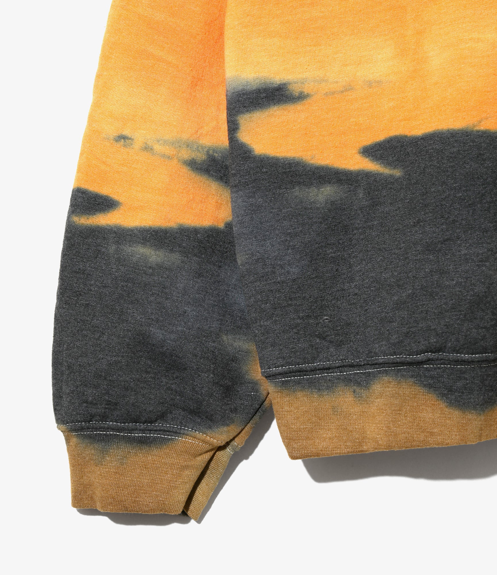 Needles x Sasquatchfabrix - Slowgun Sweat Shirt - Orange x Brown - Peace to World / Tie Dye B