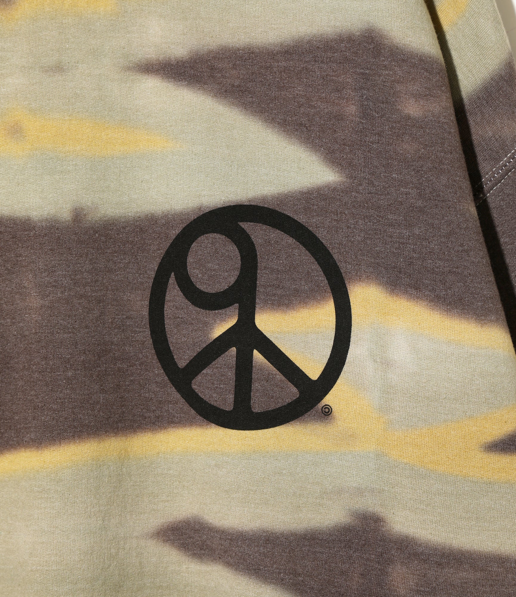 Needles x Sasquatchfabrix - Slowgun Sweat Shirt - Brown x Lt Blue - Peace to World / Tie Dye B