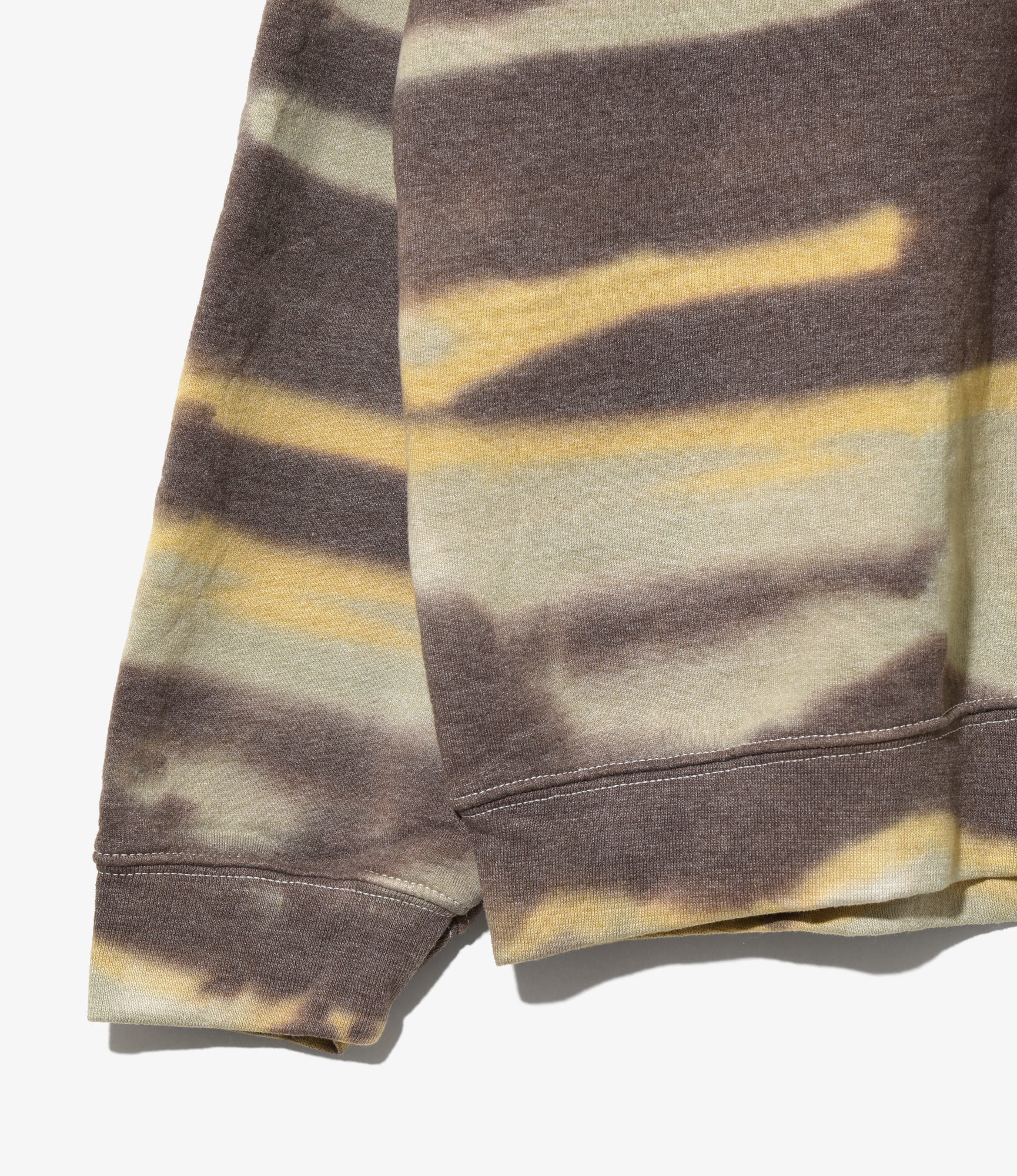 Needles x Sasquatchfabrix - Slowgun Sweat Shirt - Brown x Lt Blue - Peace to World / Tie Dye B