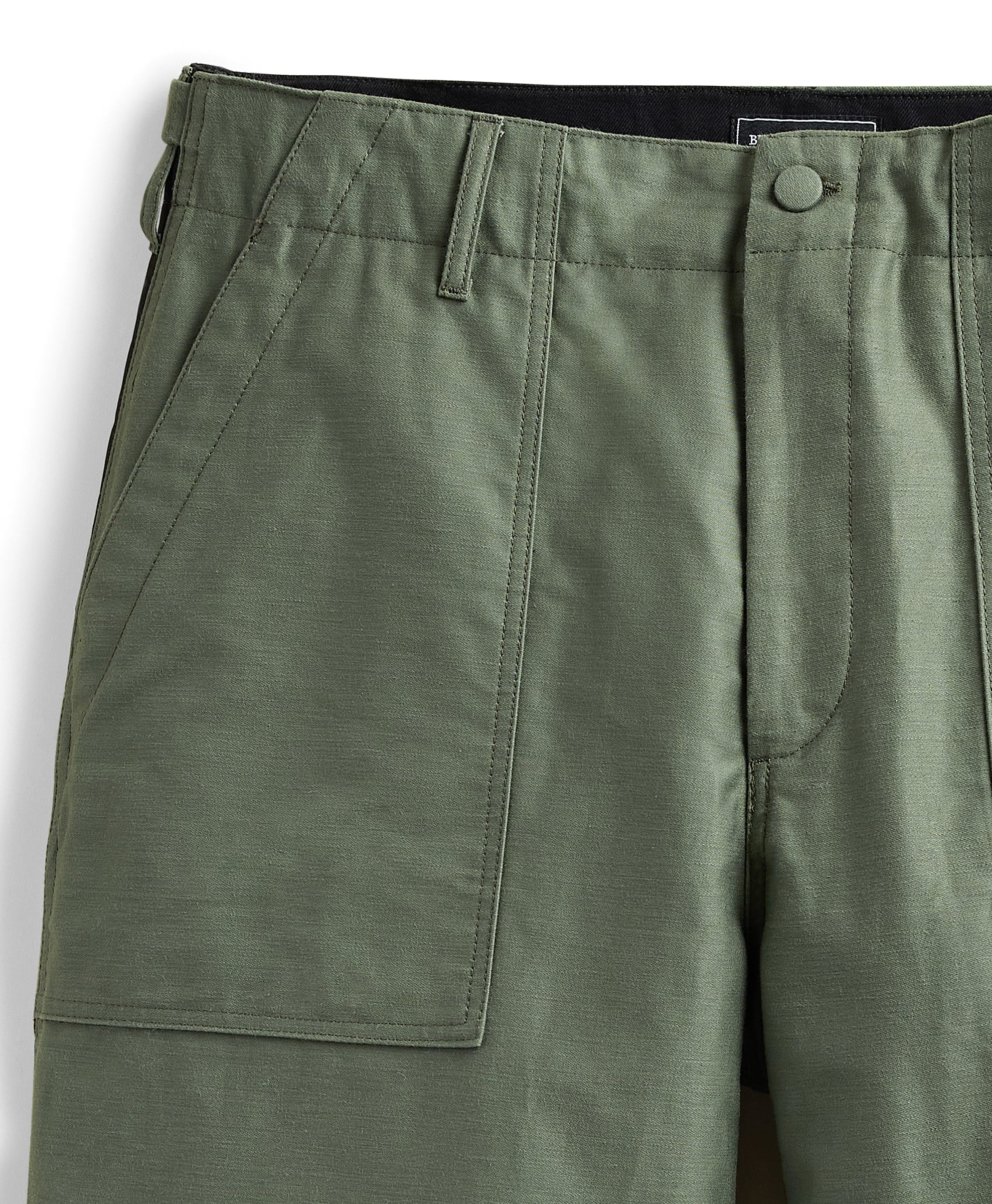 Engineered Garments x Brooks Brothers - Oversized Side Stripe Wide Fatigue Pant - Olive Sateen