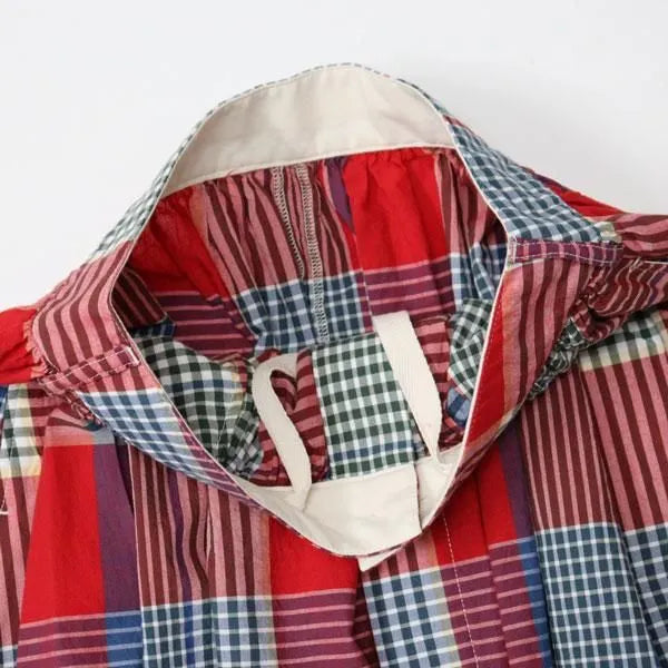 Gather Skirt - Red/Green Big Madras Plaid