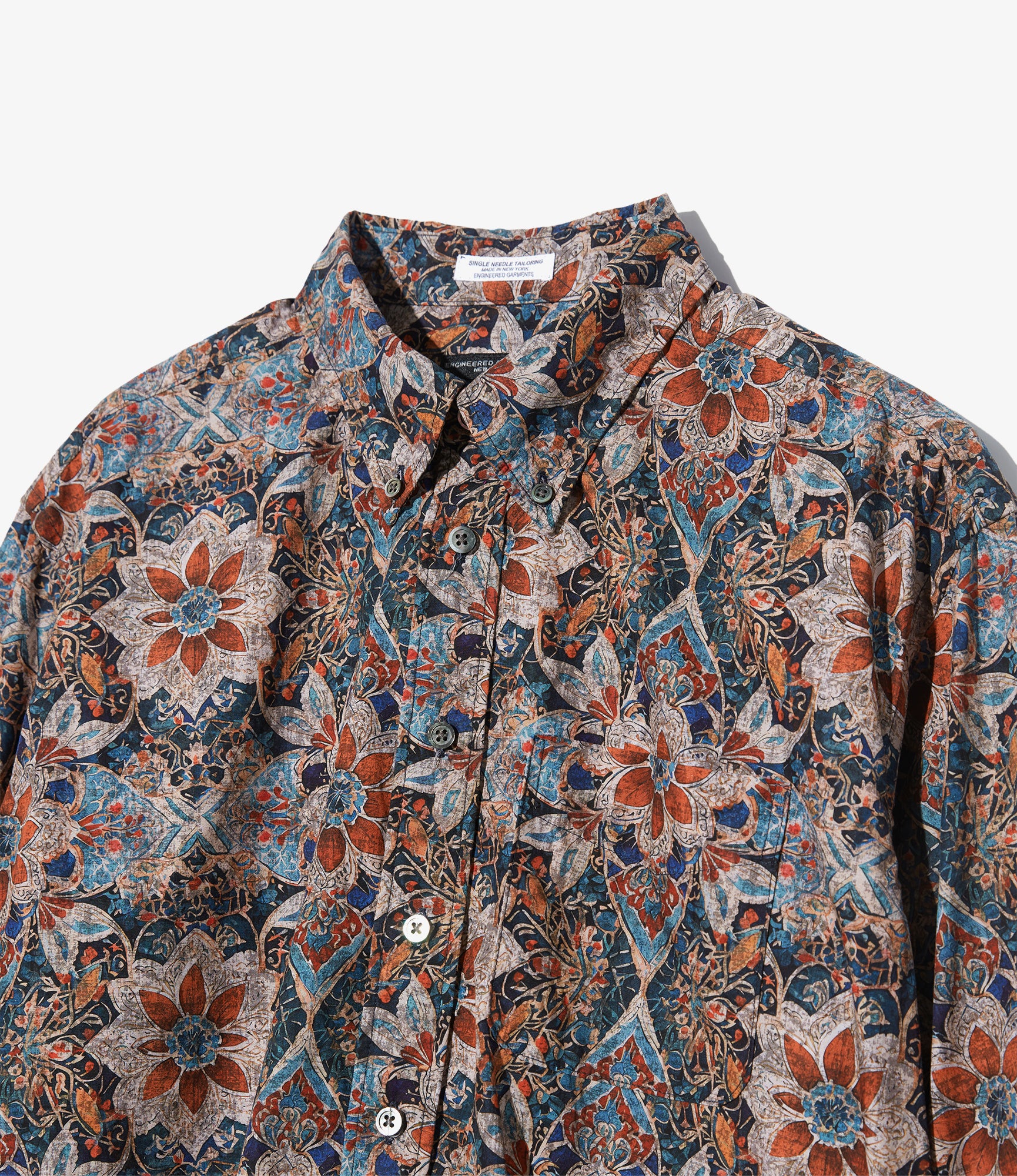 Engineered Garments - 19th Century BD Shirt - Orange/Navy Floral