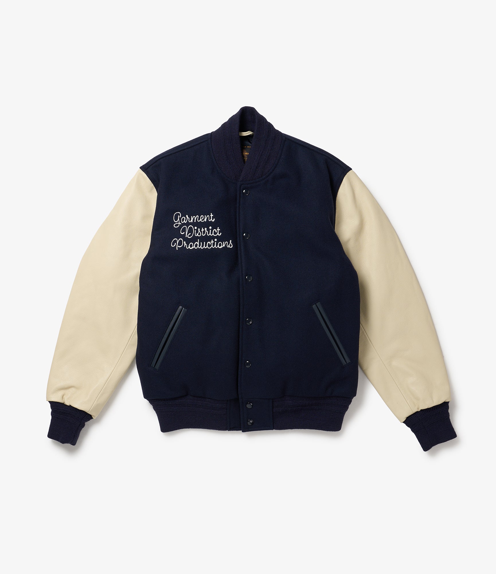 GDP x Golden Bear Varsity Jacket - Navy/Cream