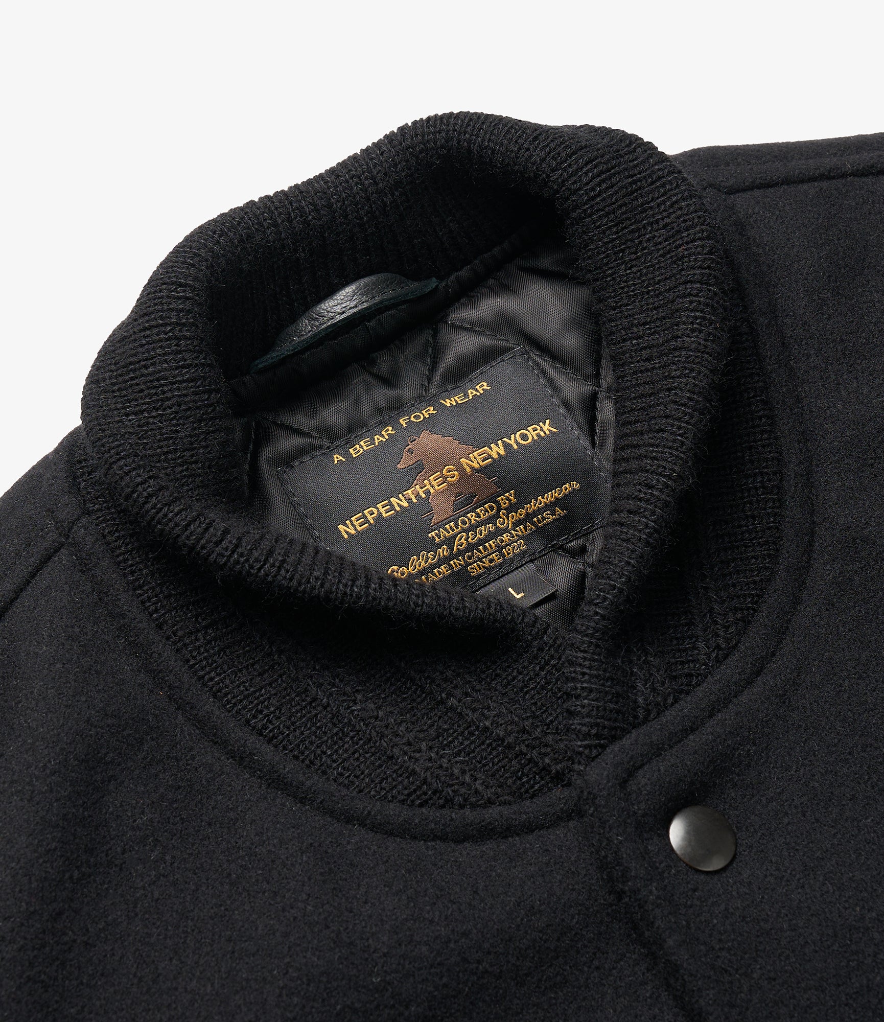GDP x Golden Bear Varsity Jacket - Black/Black