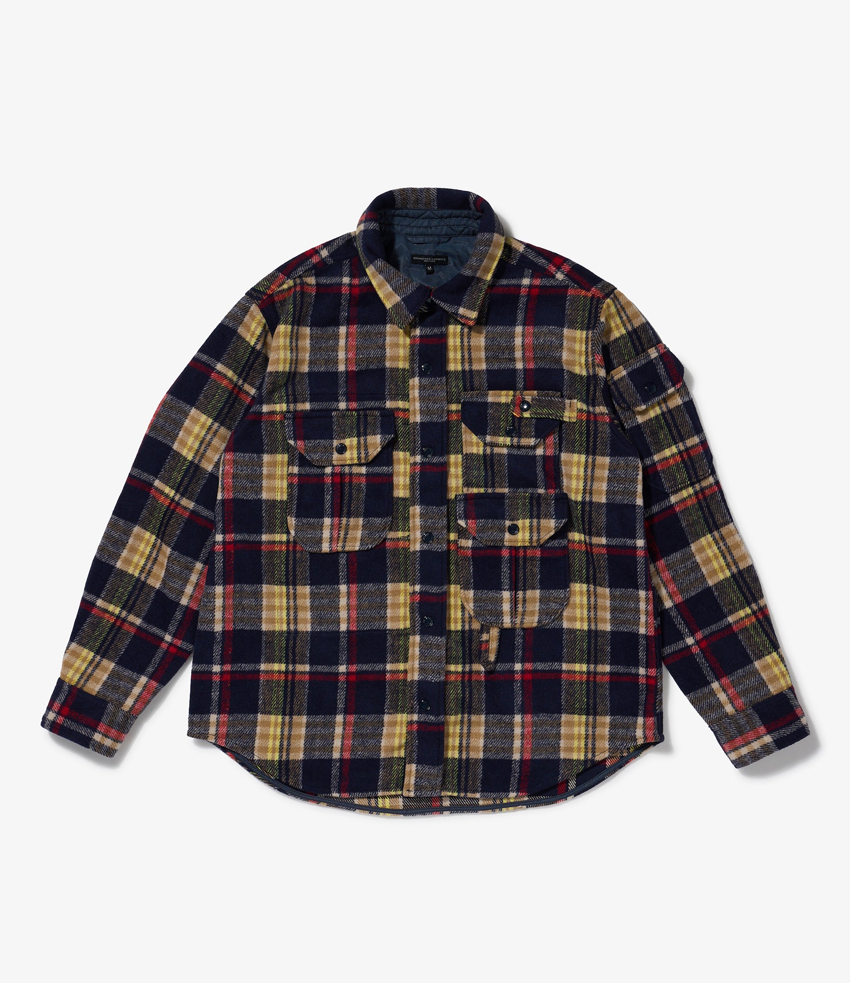 Nepenthes Special - Field Shirt Jacket - Navy / Red Polyester Heavy Plaid