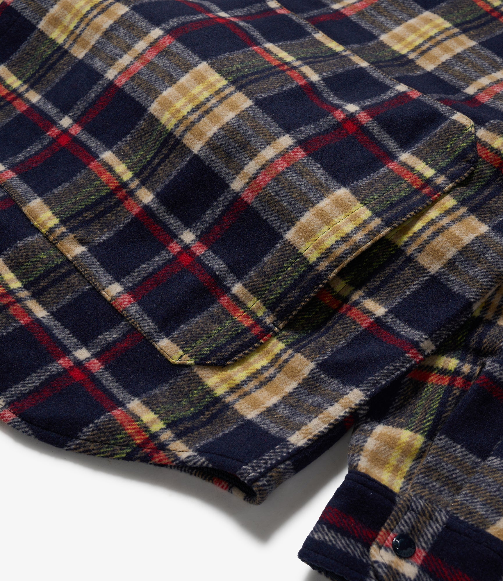 Nepenthes Special - Field Shirt Jacket - Navy / Red Polyester Heavy Plaid