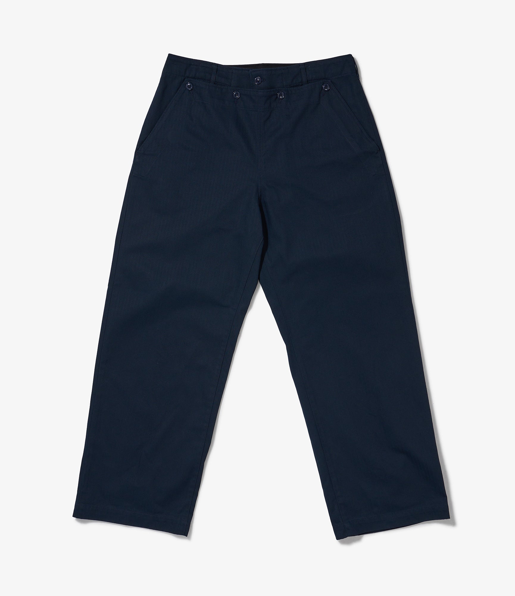 Nepenthes Special - Sailor Pant -  Dk. Navy Cotton Herringbone Twill