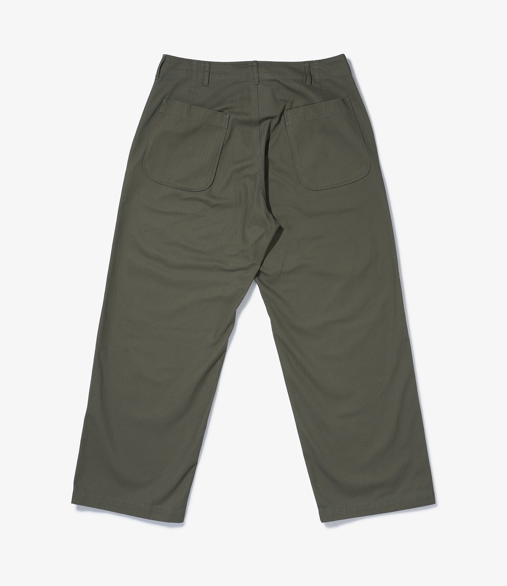 Nepenthes Special - Sailor Pant - Olive Cotton Herringbone Twill