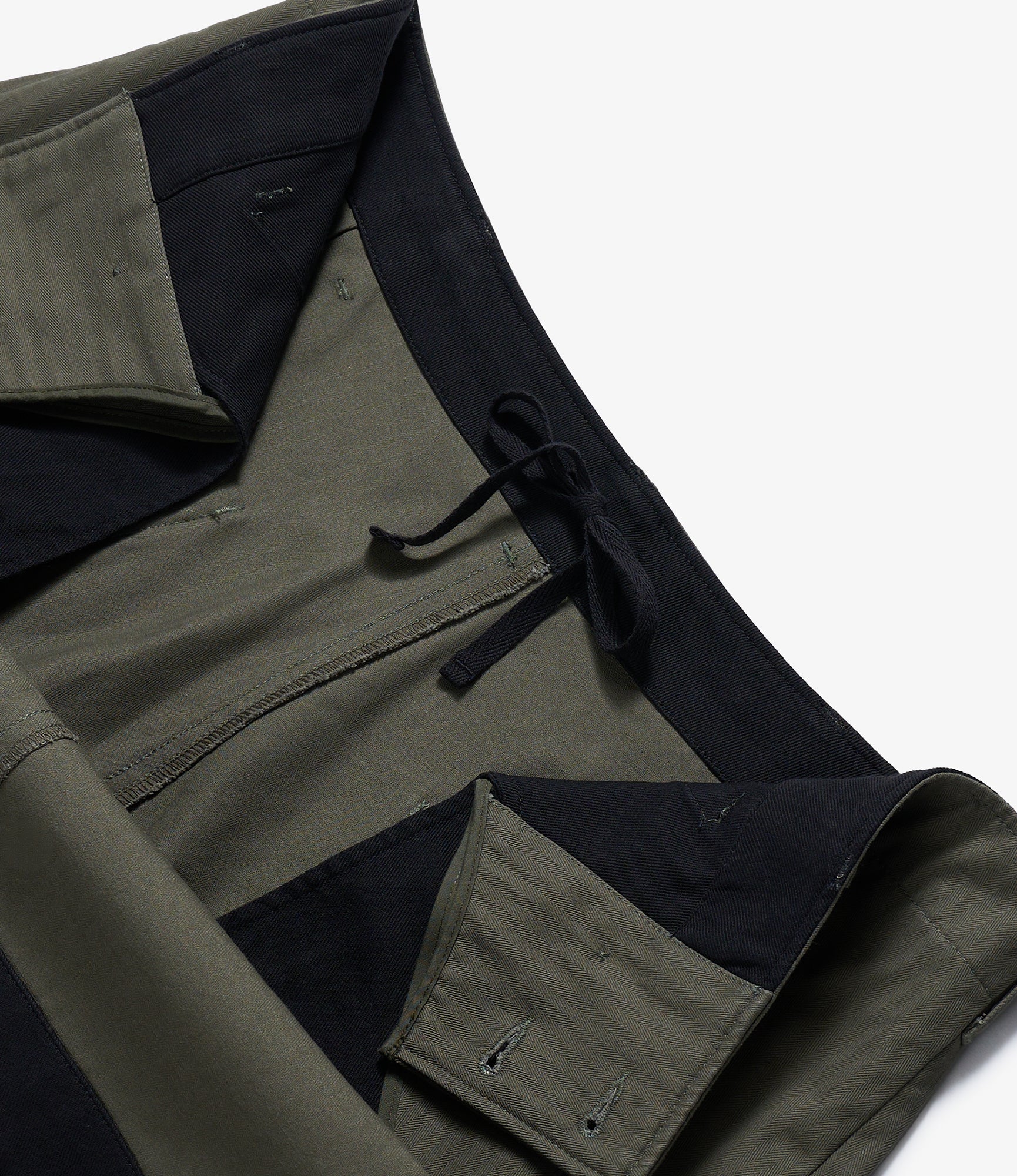 Nepenthes Special - Sailor Pant - Olive Cotton Herringbone Twill