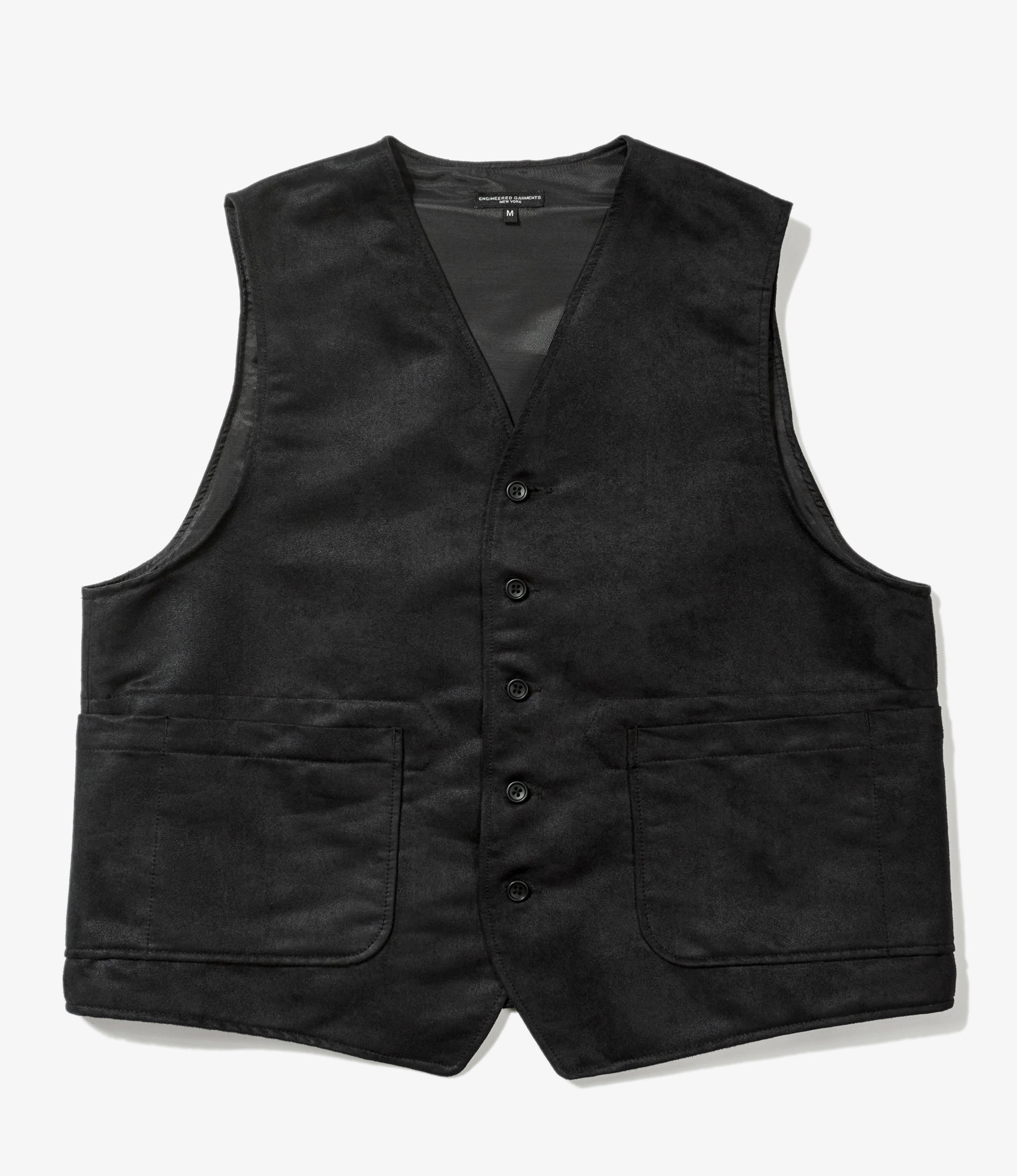 ODD Vest - Black Polyester Fake Suede