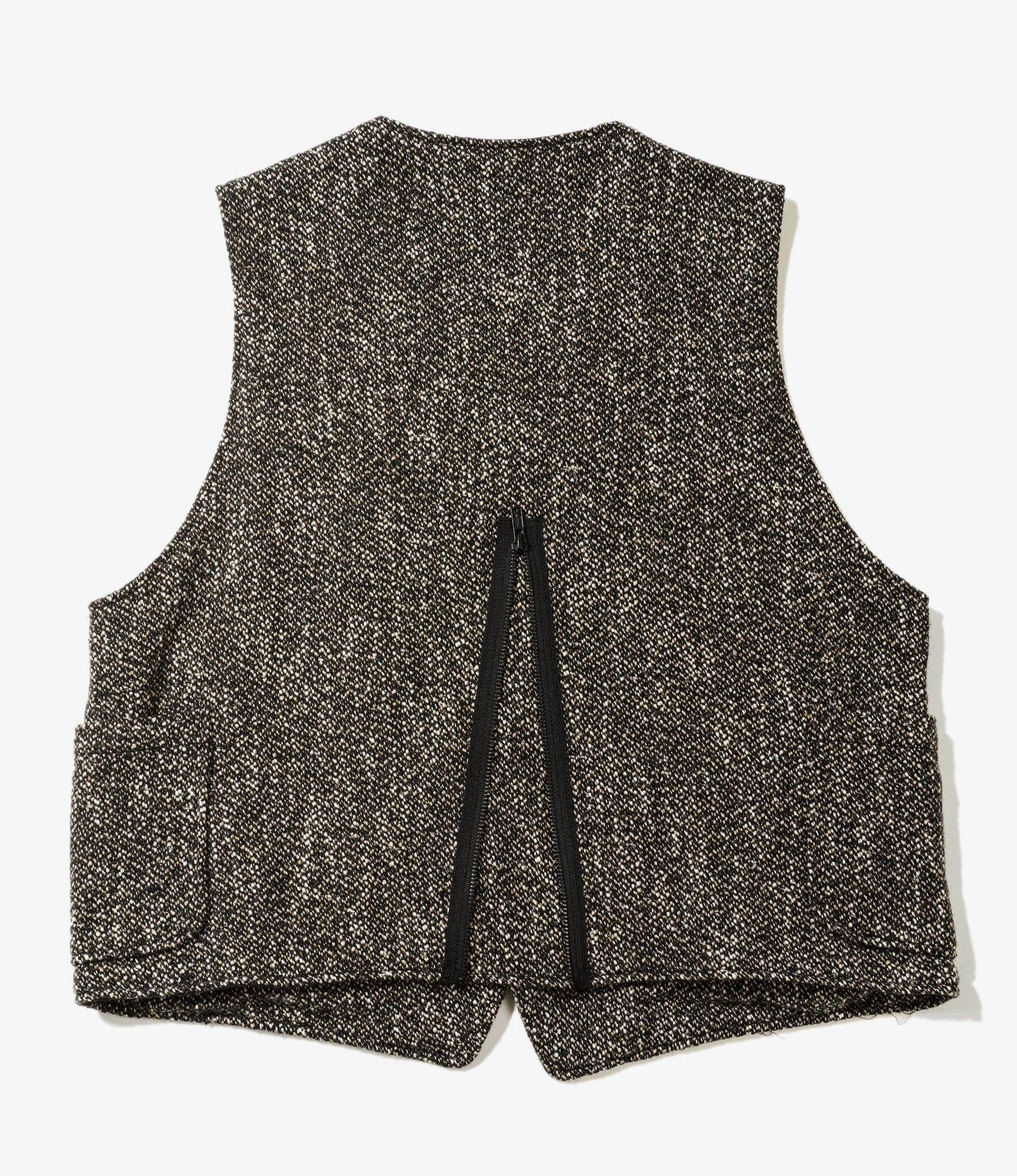 ODD Vest - Brown/Black Wool Homespun