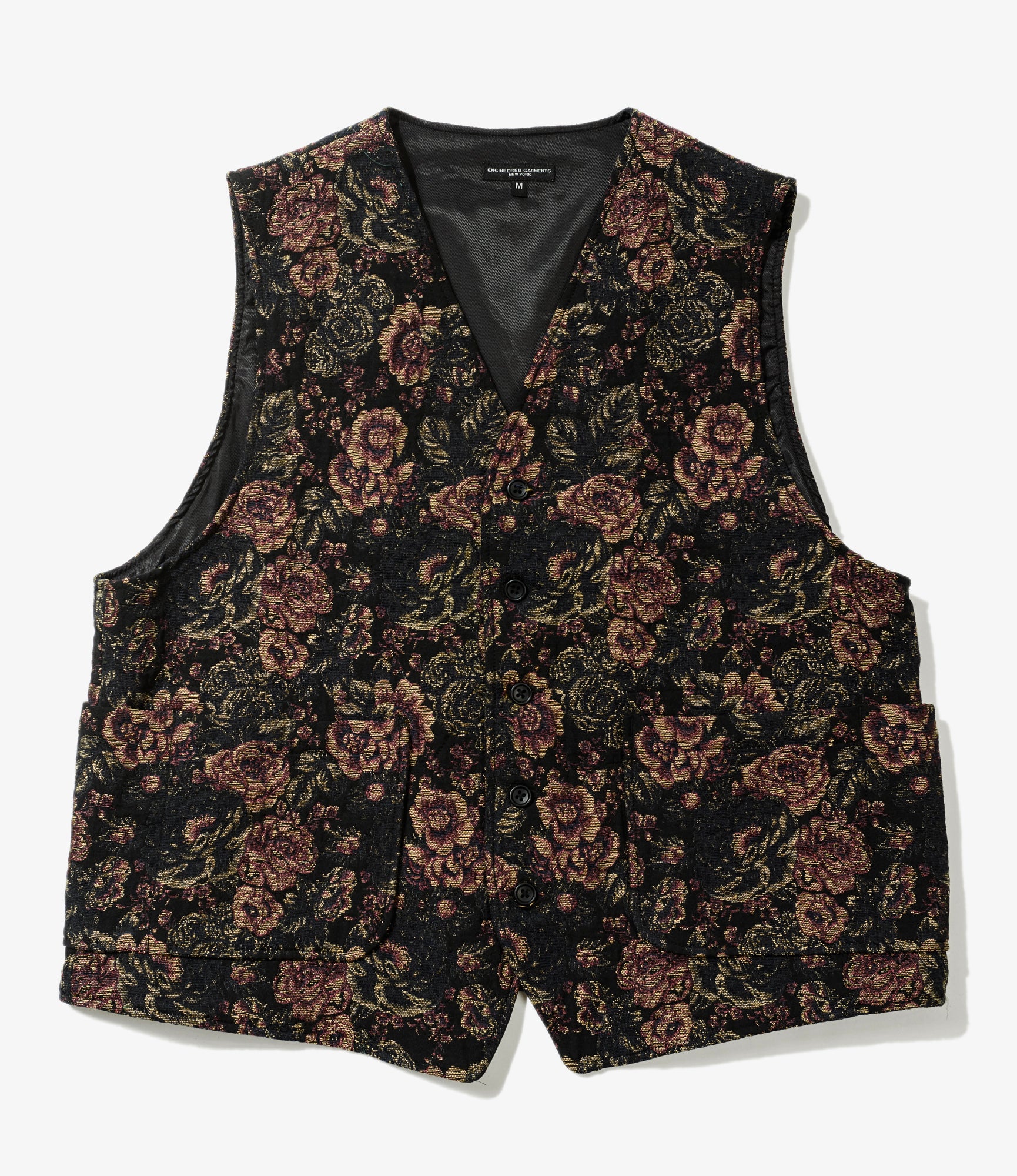 ODD Vest - Black/Gold CP Floral Jacquard