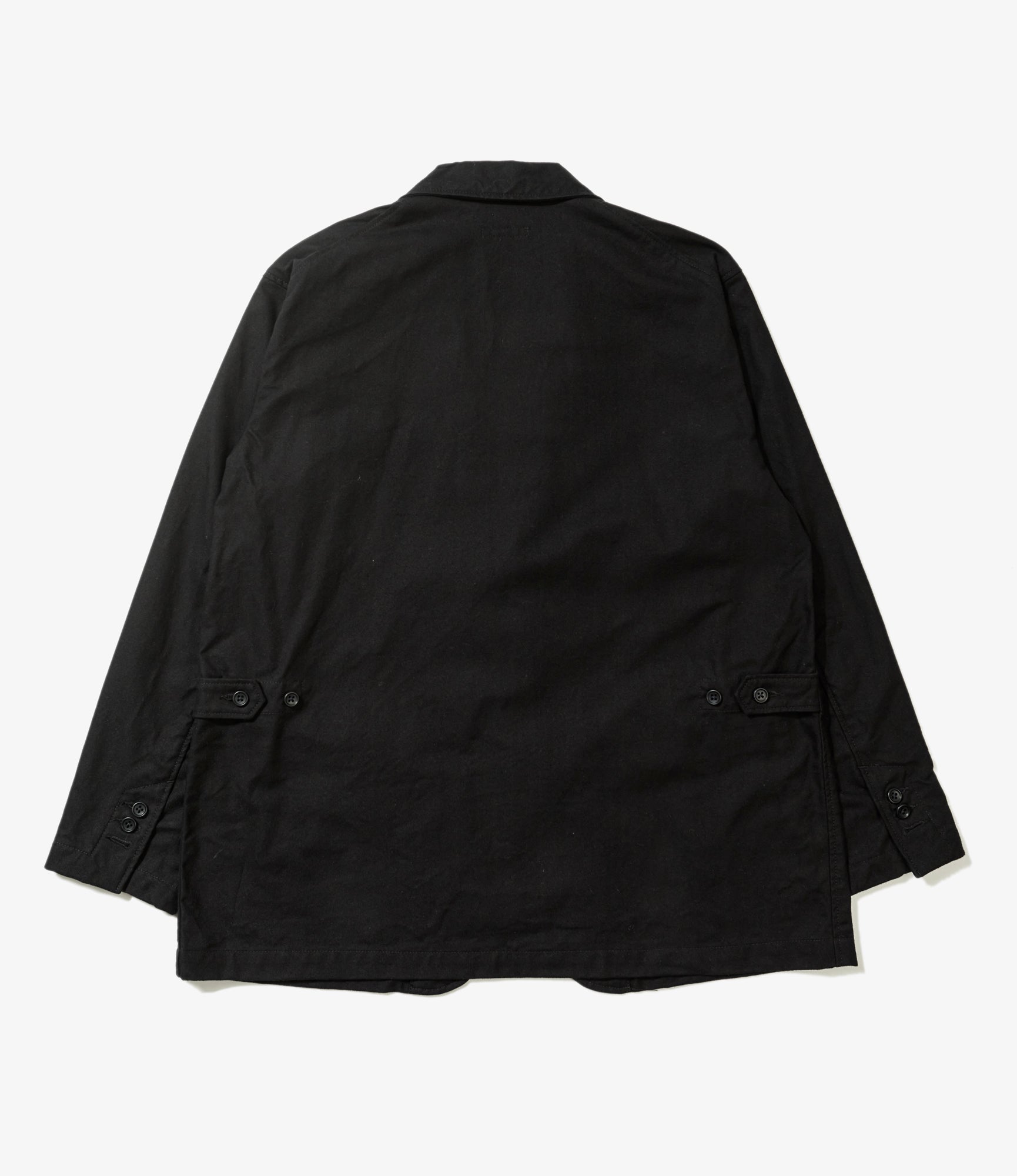 Loiter Jacket - Black Cotton Brushed Herringbone