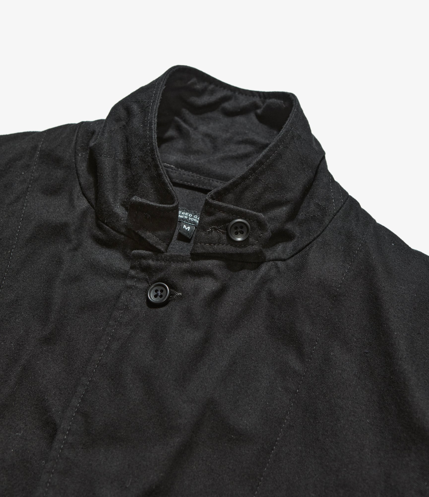 Loiter Jacket - Black Cotton Brushed Herringbone