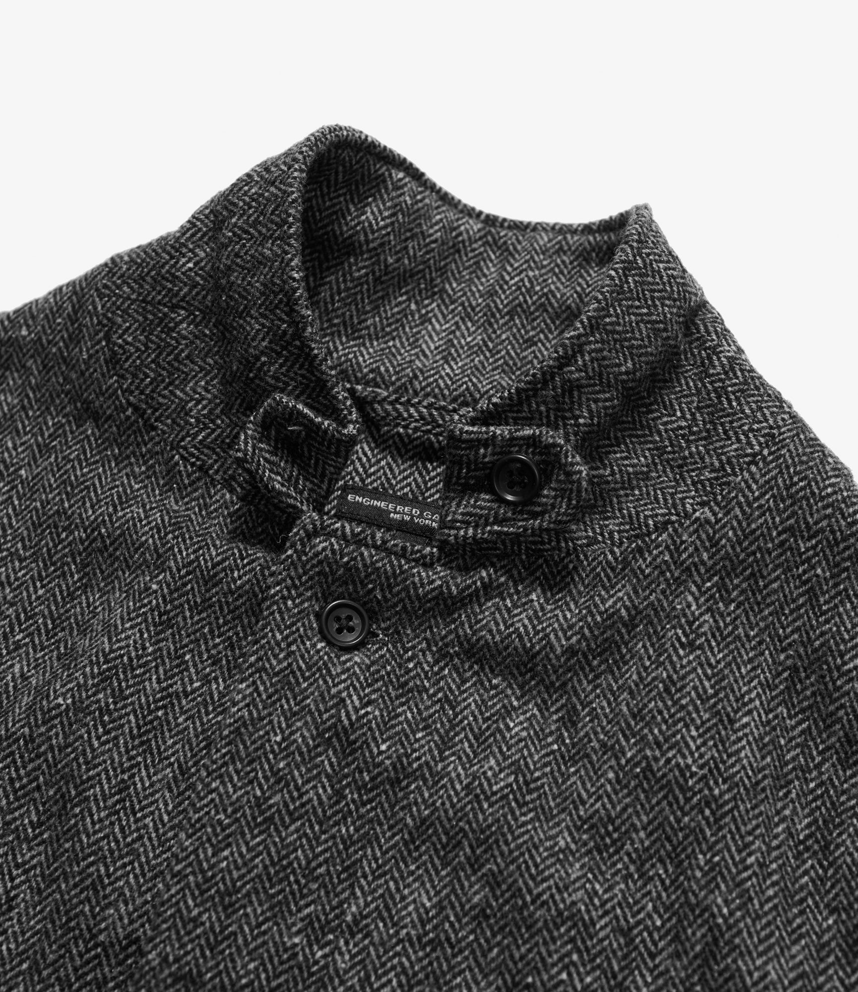 Loiter Jacket - Grey Poly Wool Herringbone