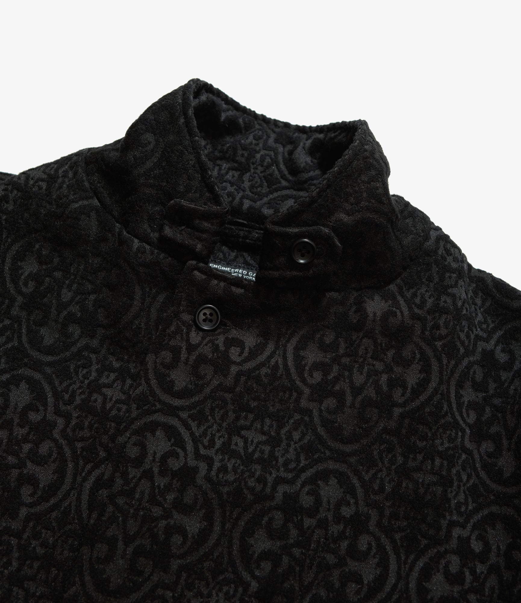 Loiter Jacket - Black Crest Flocked Jacquard