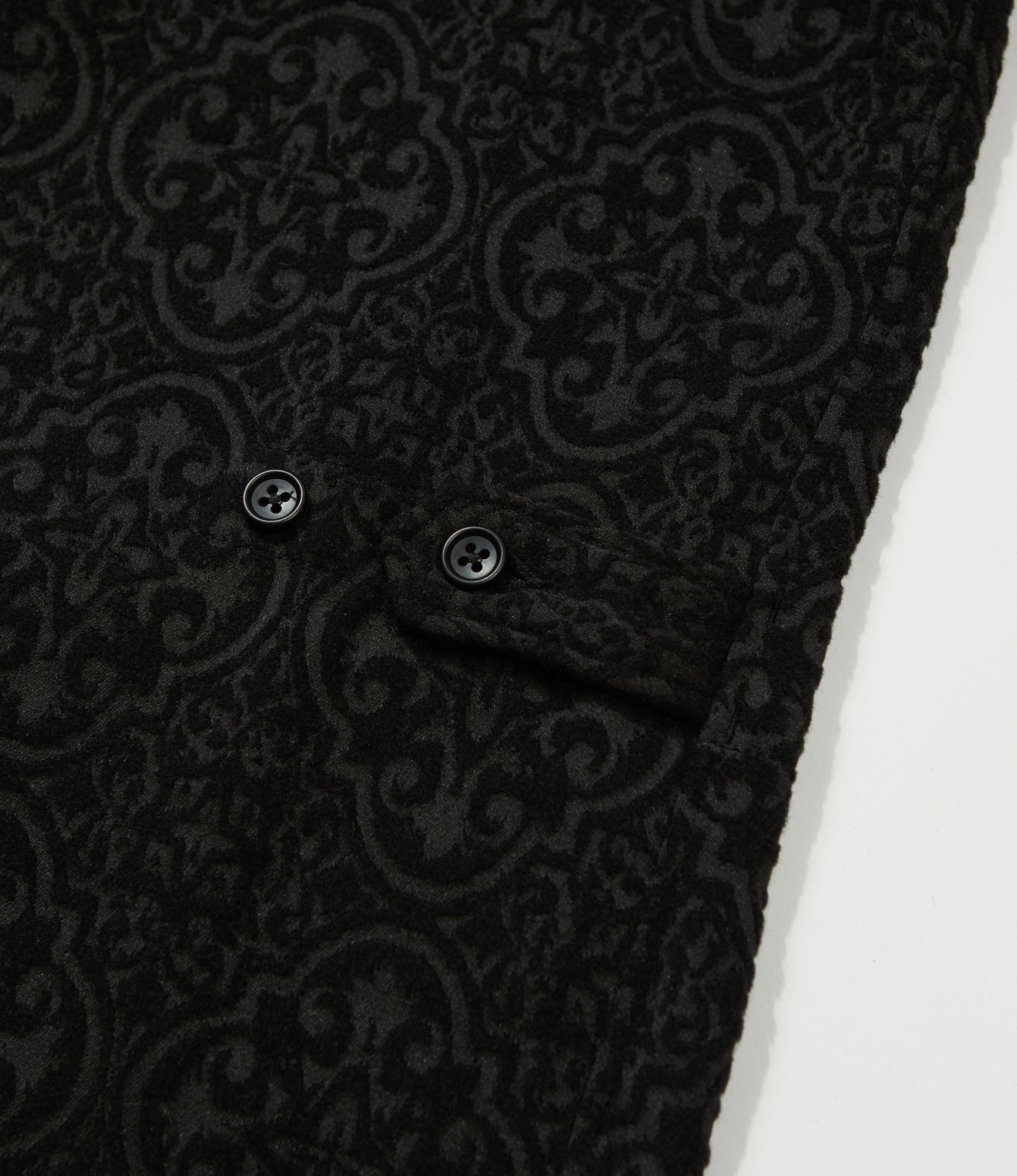 Loiter Jacket - Black Crest Flocked Jacquard