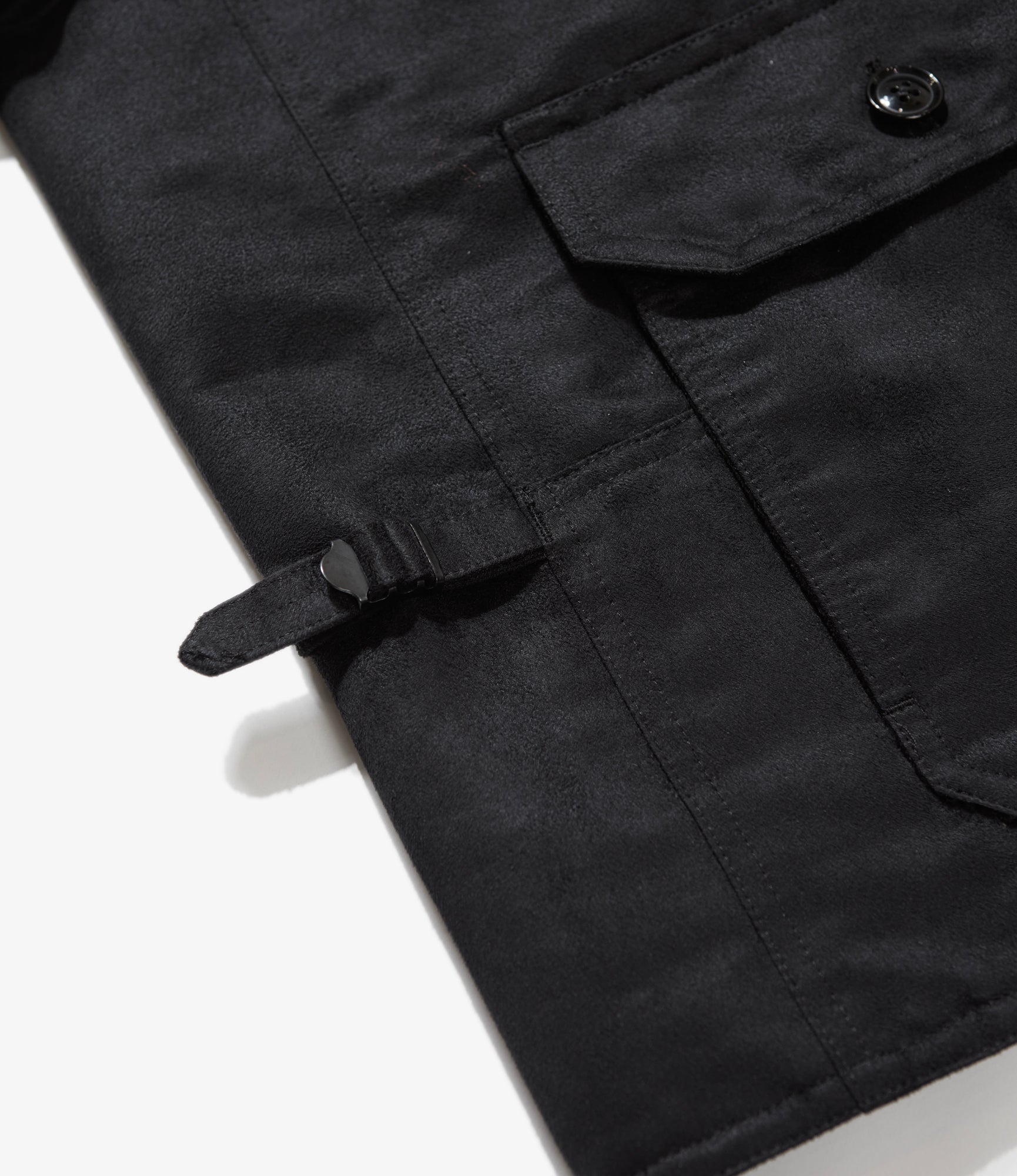 G8 Jacket - Black Polyester Fake Suede