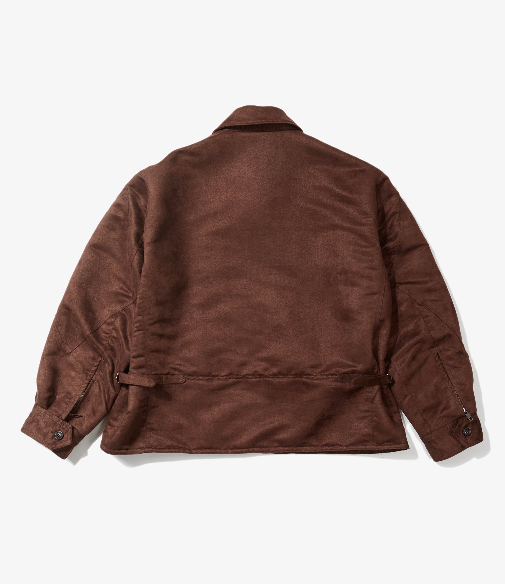 G8 Jacket - Brown Polyester Fake Suede