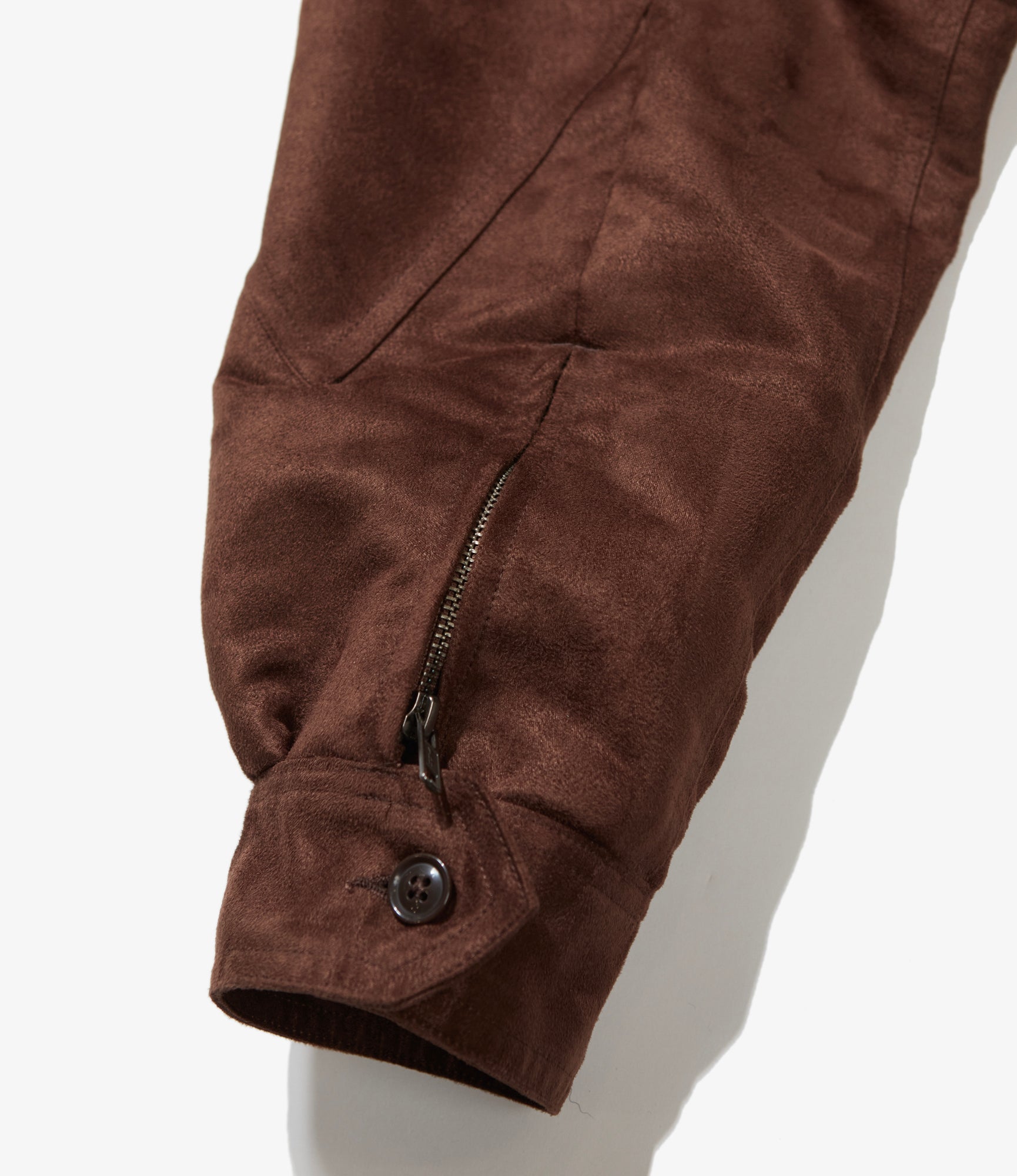 G8 Jacket - Brown Polyester Fake Suede