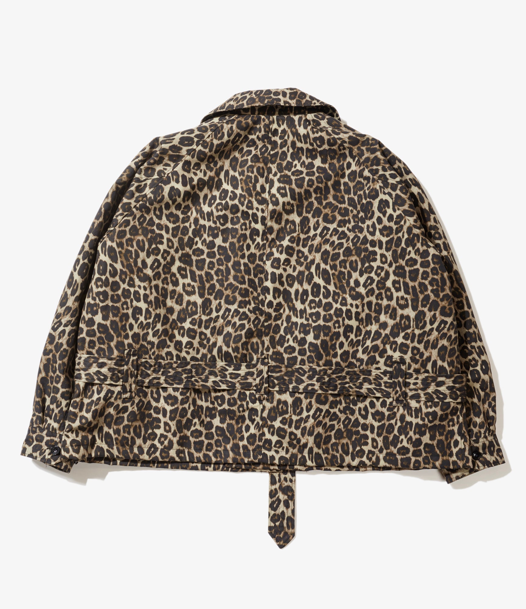 Short Trench - Brown Nyco Leopard Print