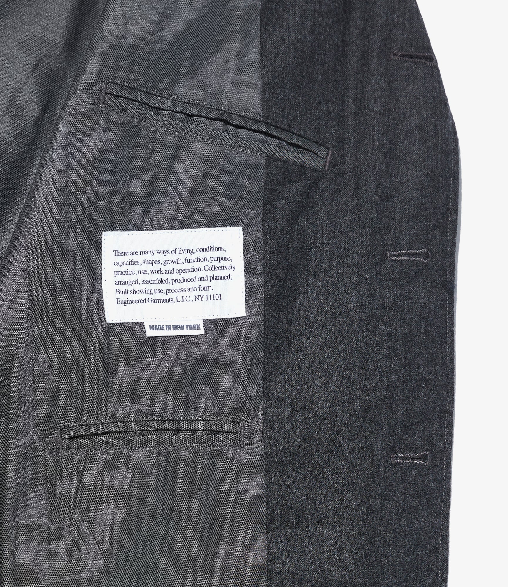 Andover Jacket - Charcoal High Count Worsted Wool