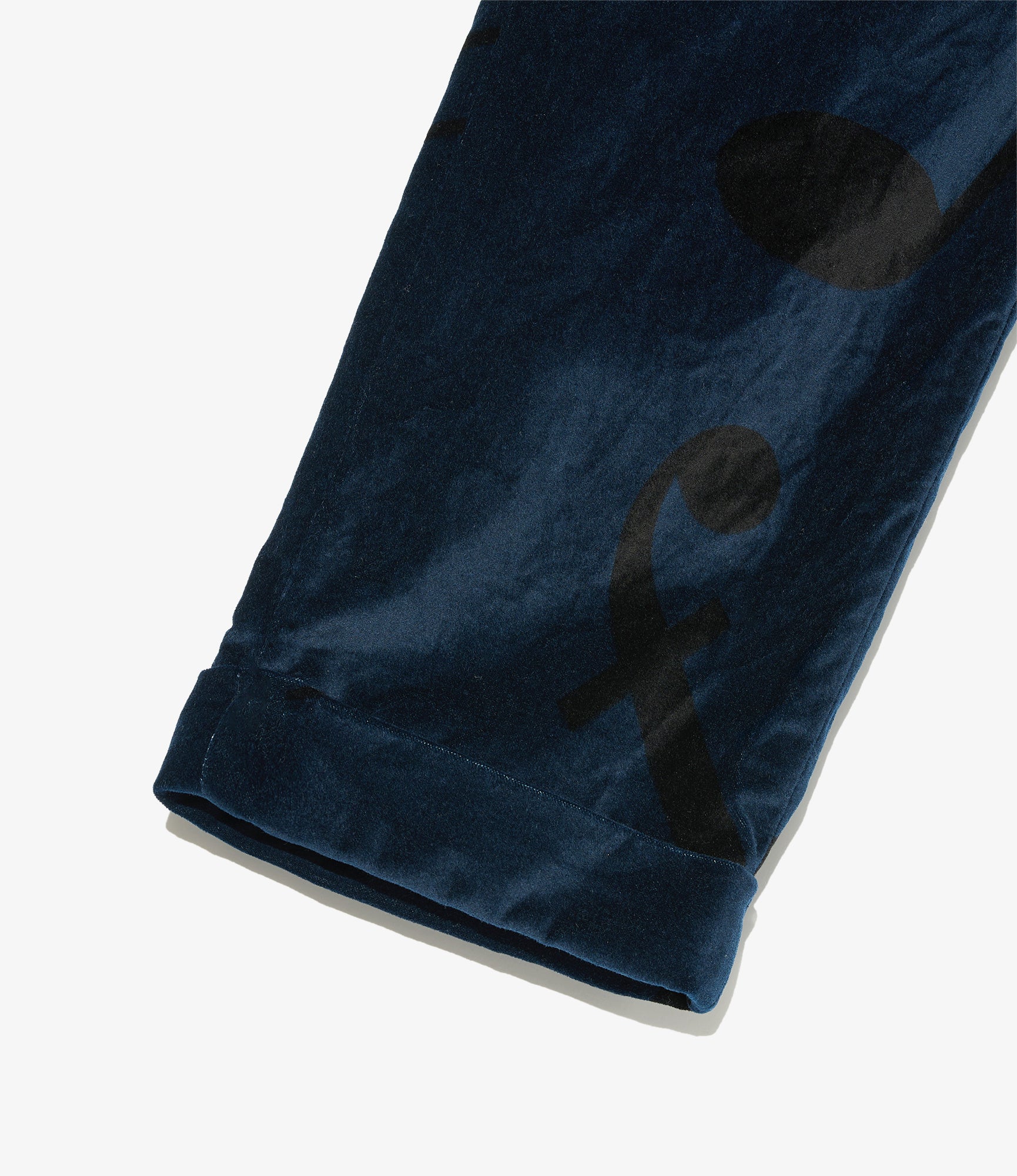 Andover Pant - Navy Cotton Printed Music Note Velveteen