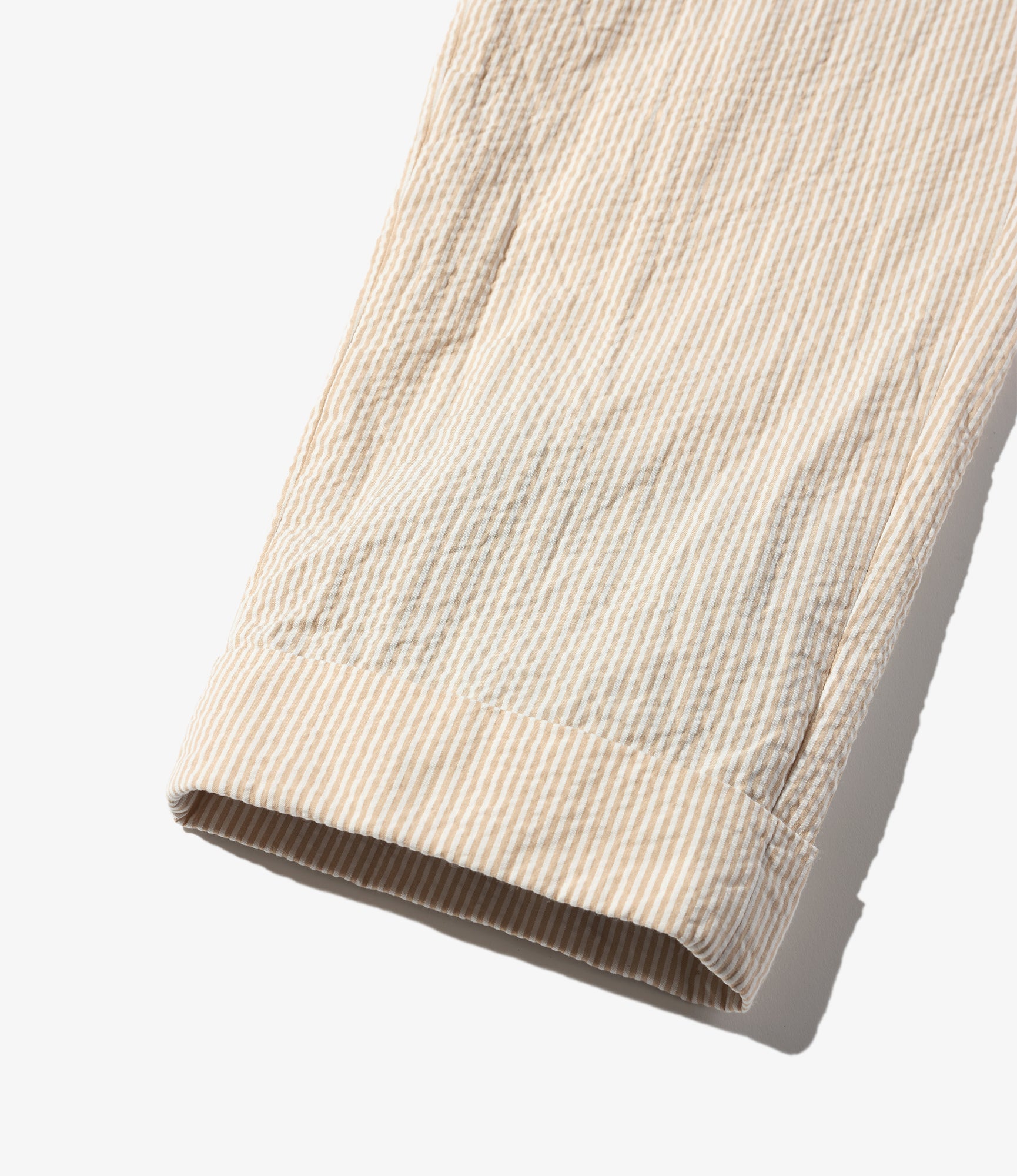 Andover Pant - Beige Cotton Seersucker Stripe