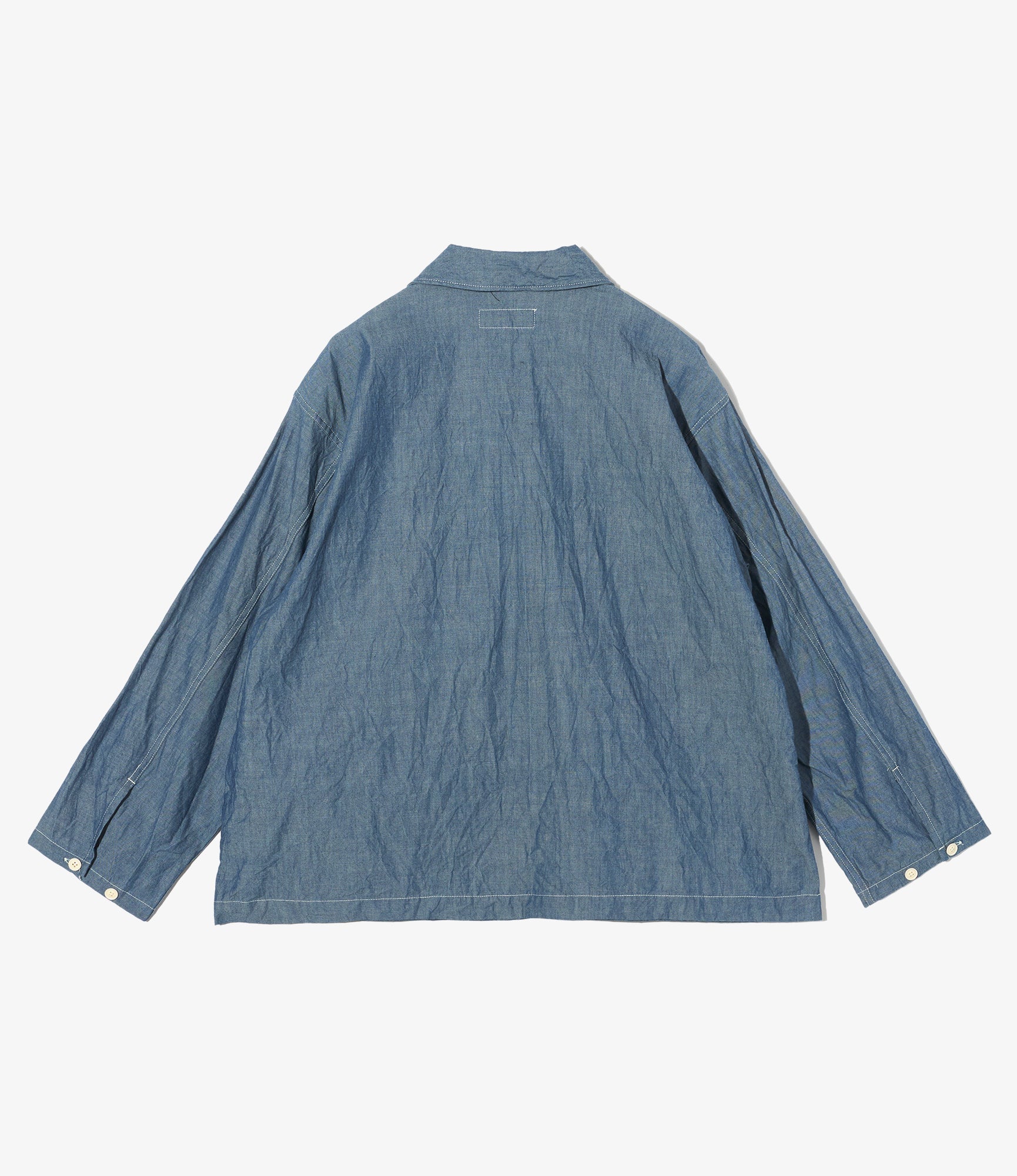 Army Pop Over Shirt - Indigo Cotton Chambray