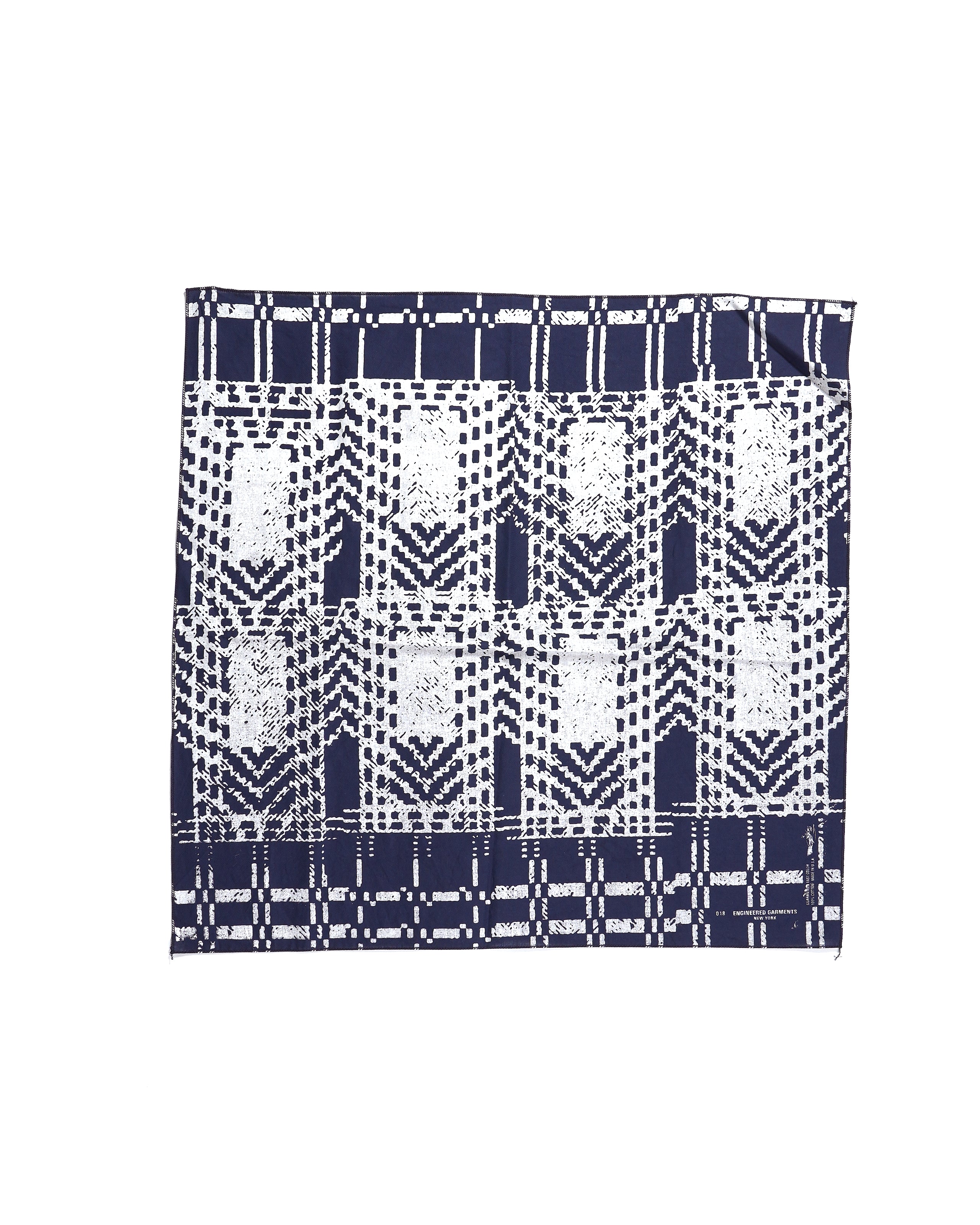 Printed Big Bandana - Navy / Geometric