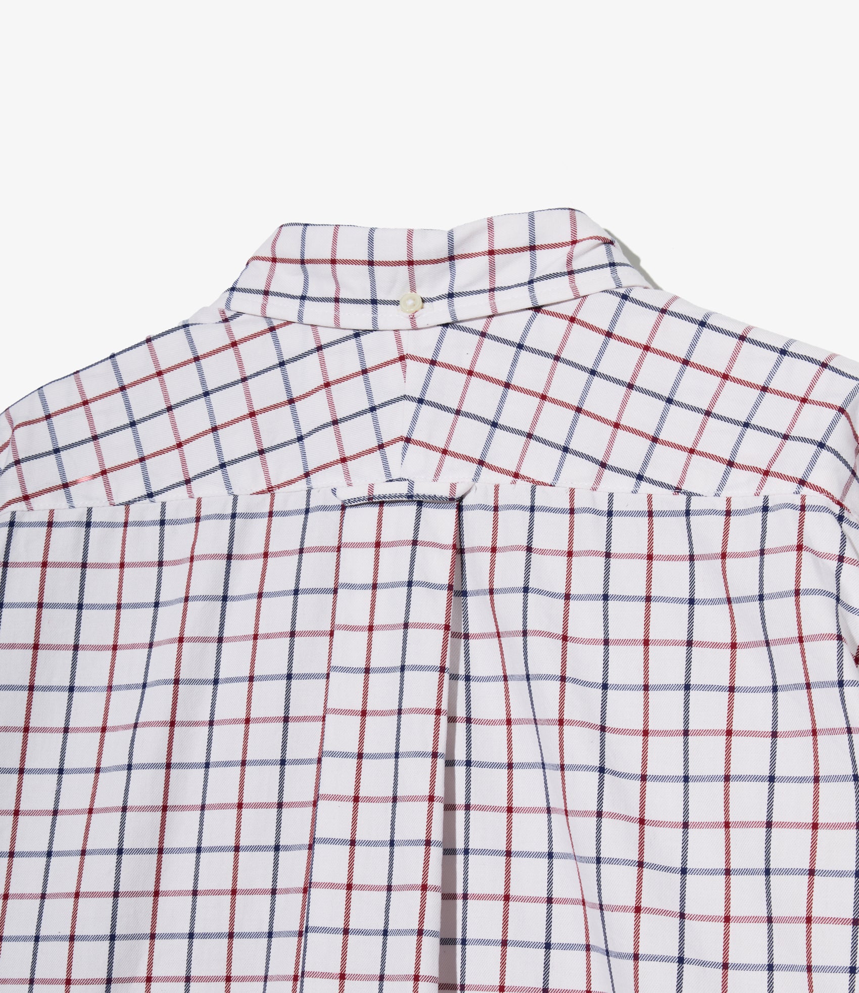 BD Shirt - White/Red/Blue Cotton Big Tattersall